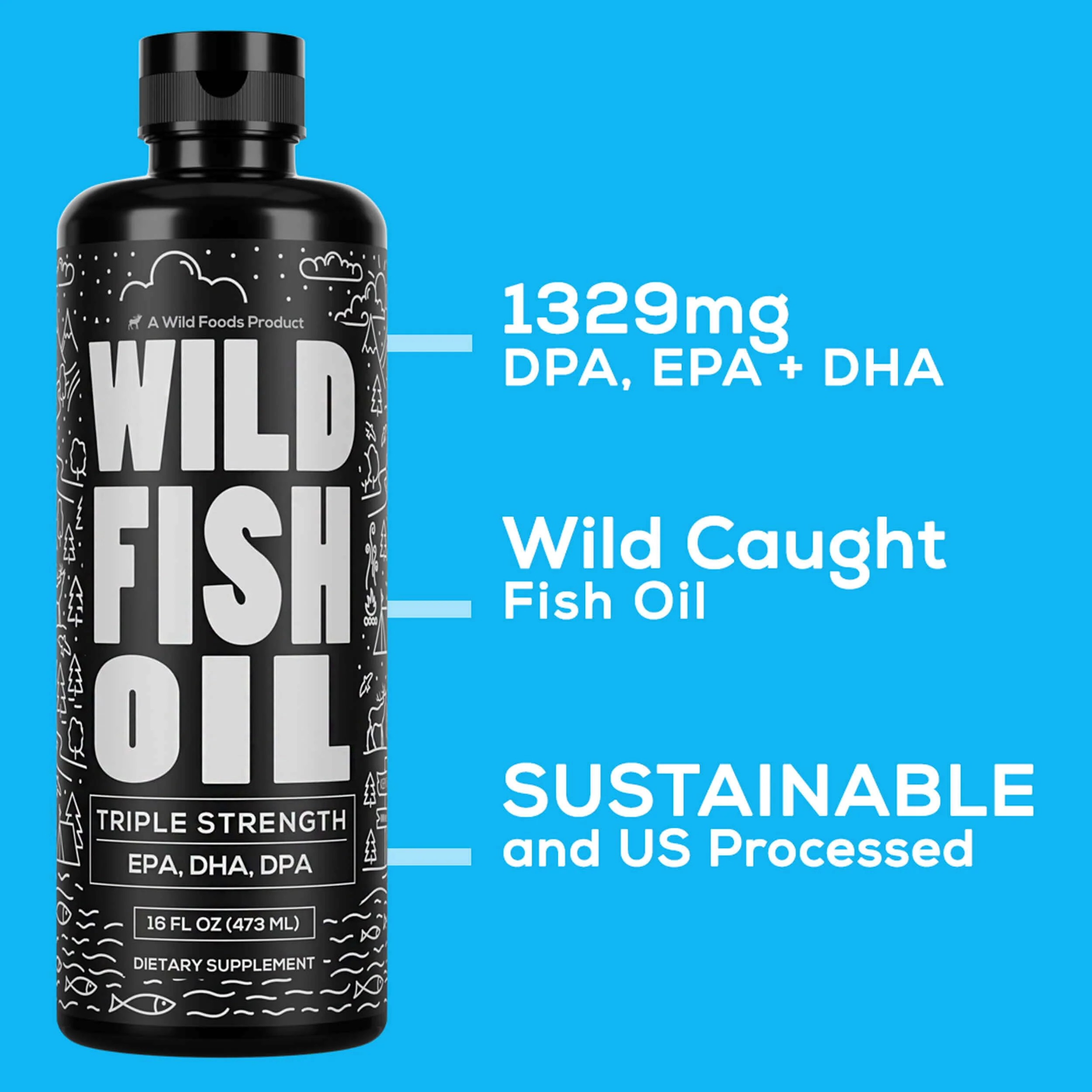 Wild Foods Liquid Omega-3 Fish Oil Lemon 16 oz (2 pk) – Burpless, Odorless, Non-GMO - Image 5
