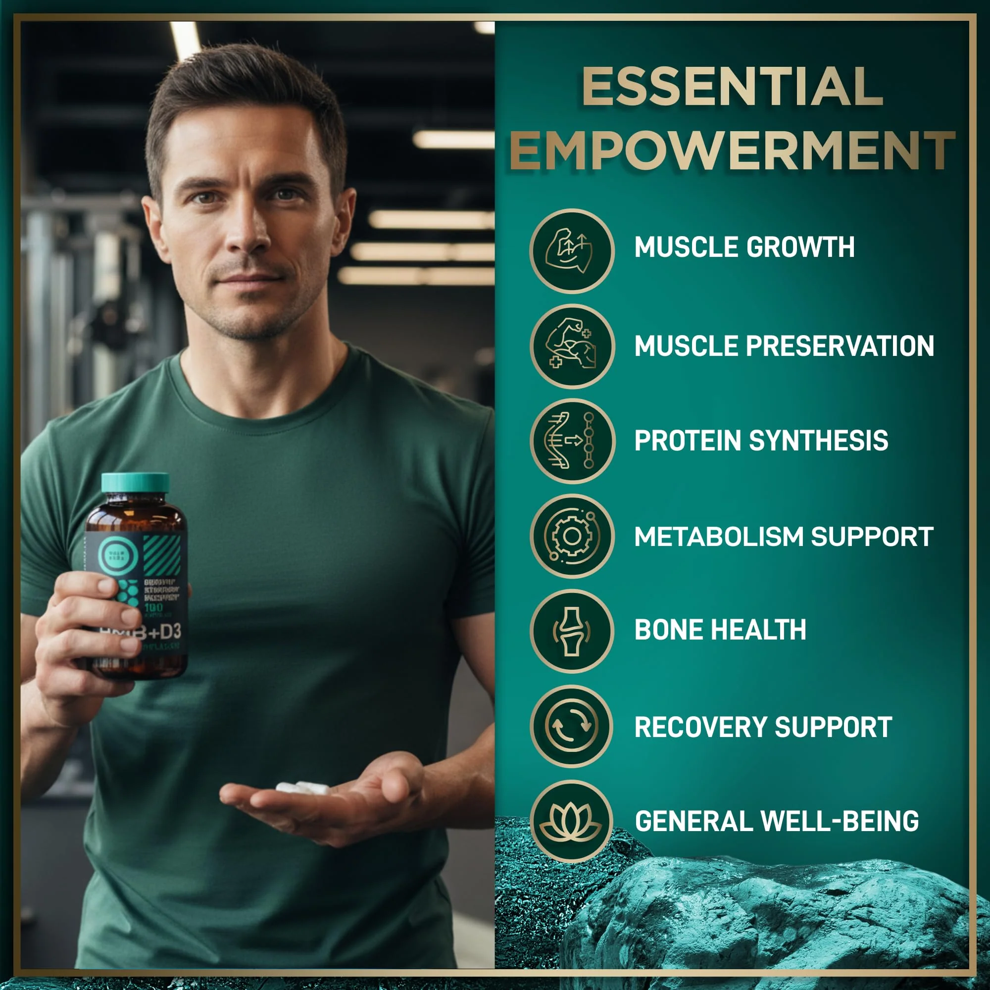 WILD FUEL HMB + Vitamin D3 Capsules – 360 Caps, 1,000–3,000 mg HMB - Image 2