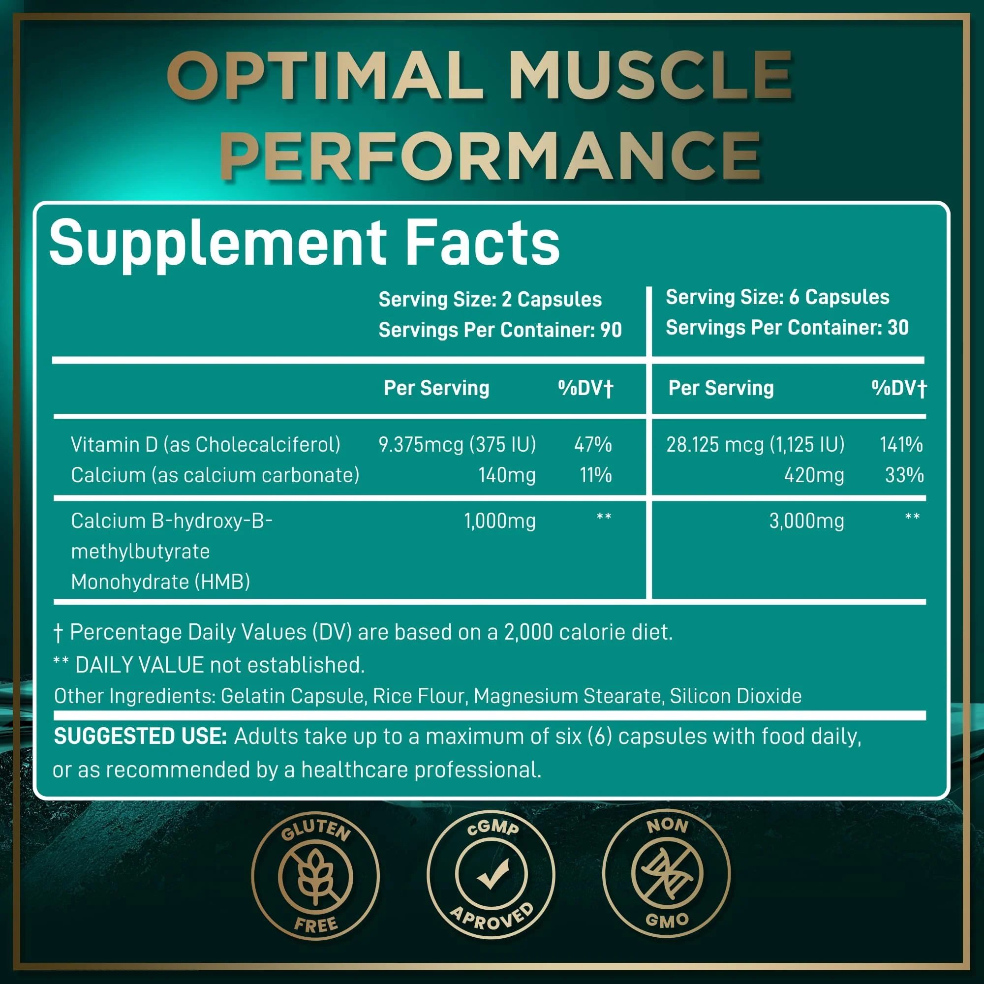 WILD FUEL HMB + Vitamin D3 Capsules – 360 Caps, 1,000–3,000 mg HMB - Image 4