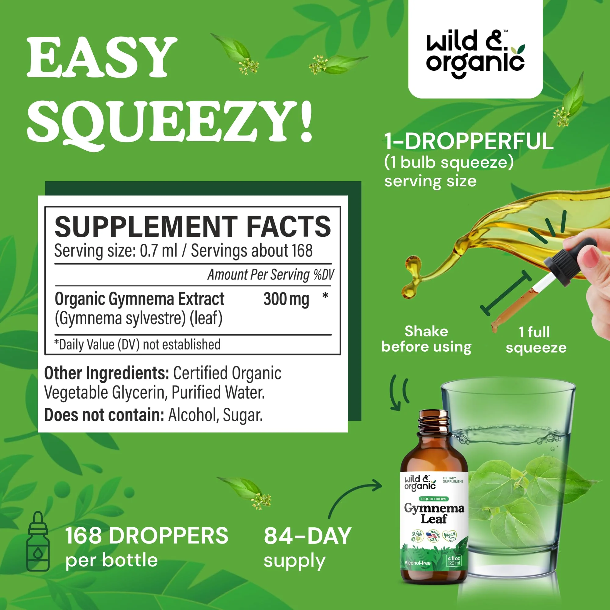 Wild & Organic Gymnema Sylvestre Extract Drops – Sugar-Free, Alcohol-Free, Vegan (2 x 4 oz) - Image 12