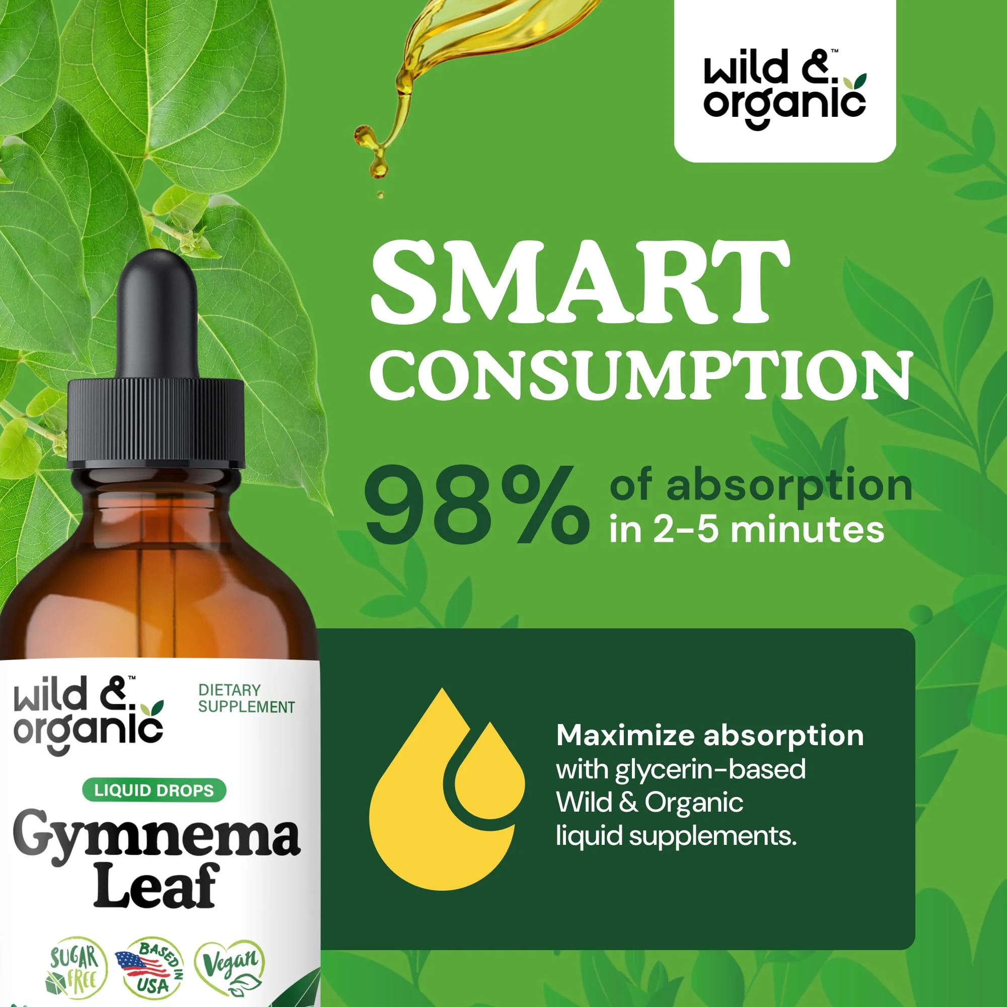 Wild & Organic Gymnema Sylvestre Extract Drops – Sugar-Free, Alcohol-Free, Vegan (2 x 4 oz) - Image 13