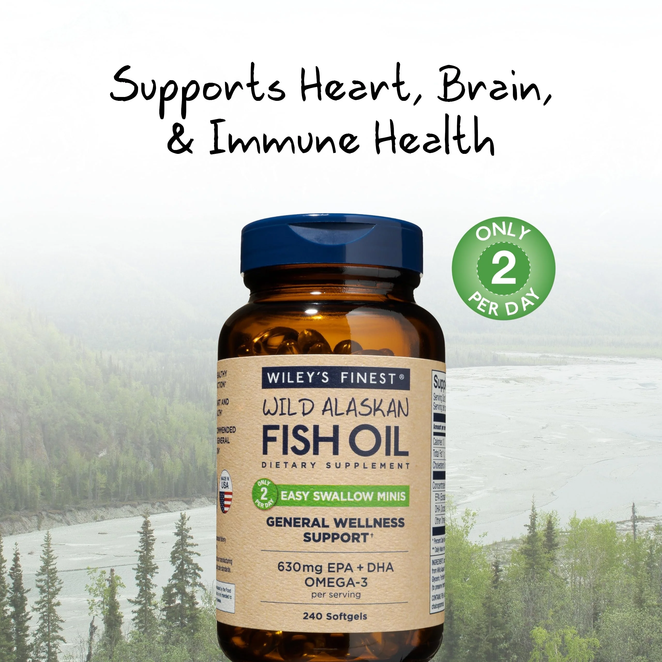 Wiley's Finest Easy Swallow Minis – Double-Strength Omega-3 630mg EPA/DHA - Image 3