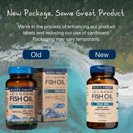 Wiley's Finest Peak EPA Triple Strength Wild Alaskan Fish Oil 1000mg – 90 Softgels - Image 14