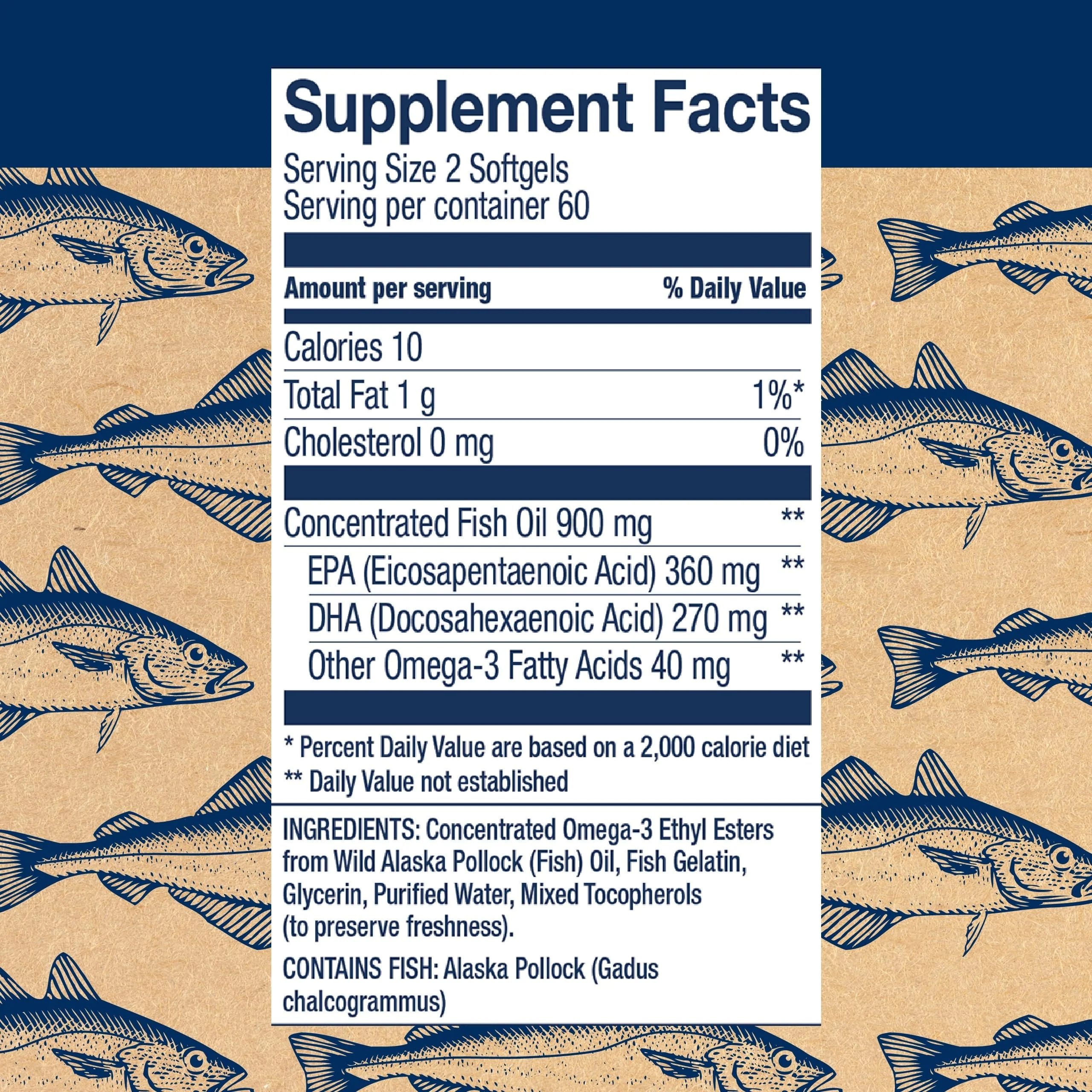 Wiley's Finest Wild Alaskan Fish Oil Easy Swallow Minis – 630mg EPA/DHA | 120 Mini Softgels - Image 2