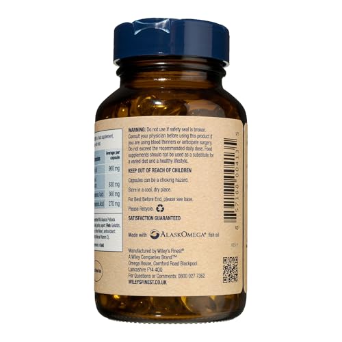 Wiley's Finest Wild Alaskan Fish Oil Easy Swallow Minis — 630mg EPA/DHA, 180 Mini Softgels (90 Servings) - Image 3