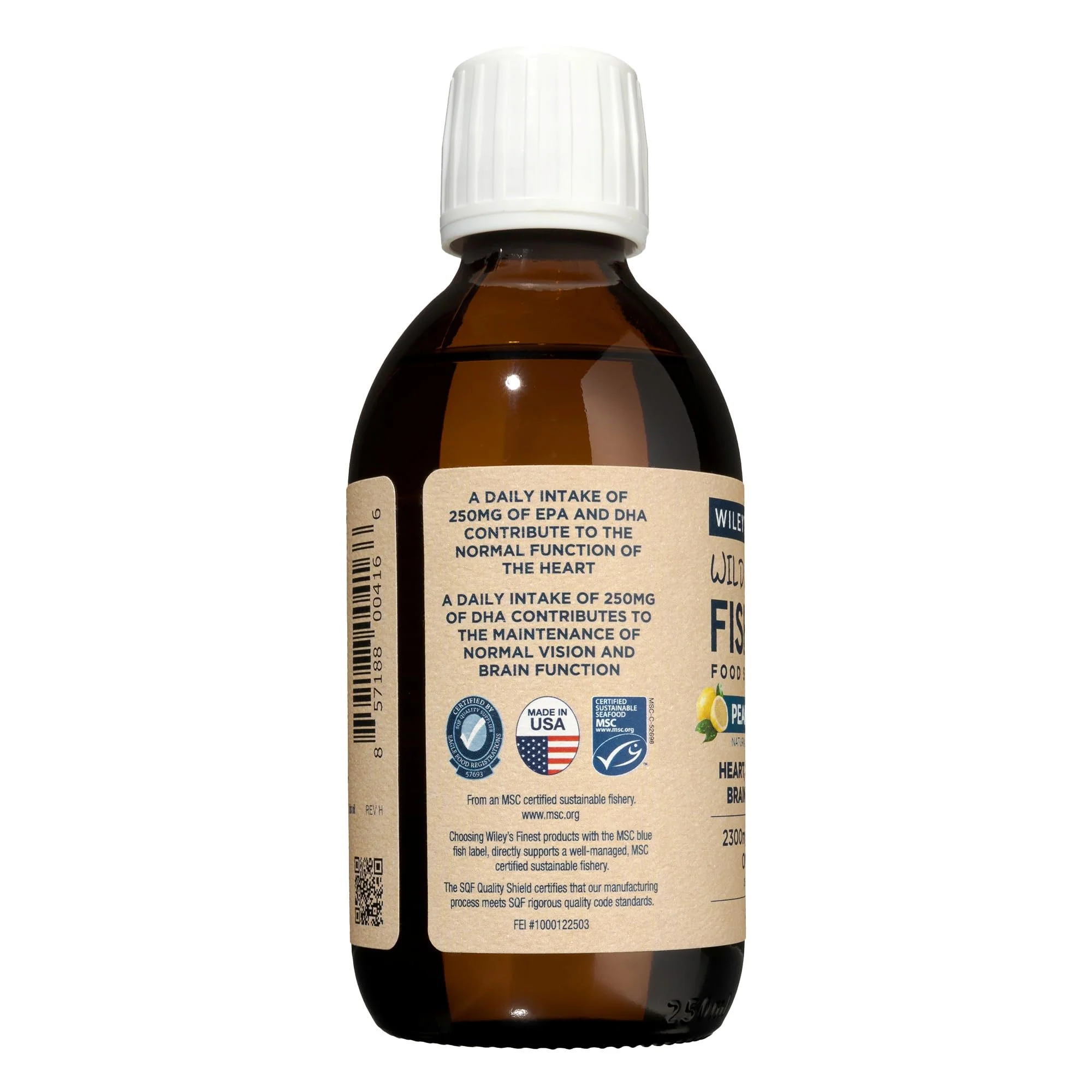 Wiley's Finest Wild Alaskan Fish Oil Peak Omega-3 Liquid - 2300mg EPA/DHA - Lemon - 8.45 oz (50 Servings) - Image 4