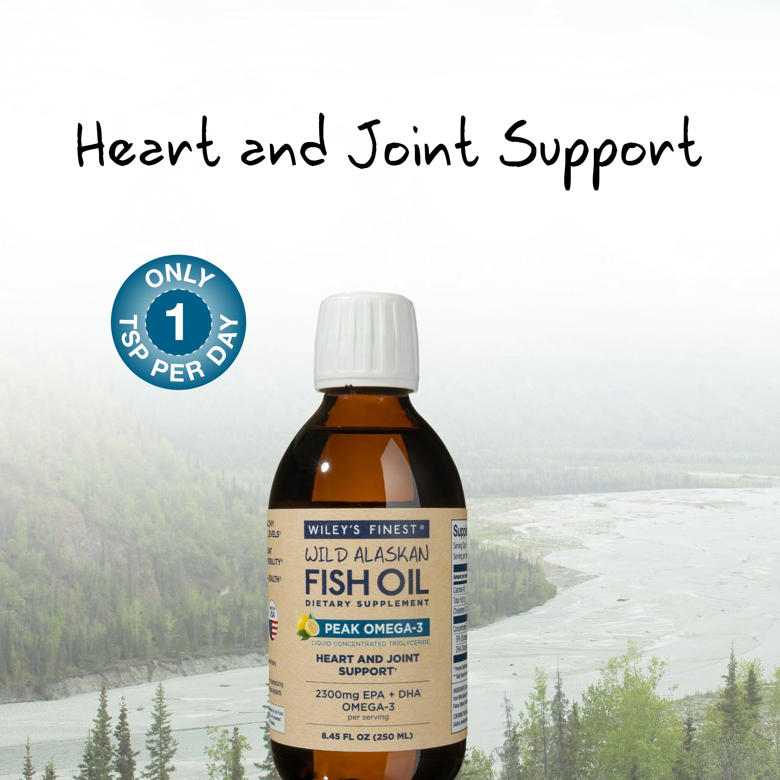 Wiley's Finest Wild Alaskan Fish Oil Peak Omega-3 Liquid - 2300mg EPA/DHA - Lemon - 8.45 oz (50 Servings) - Image 7