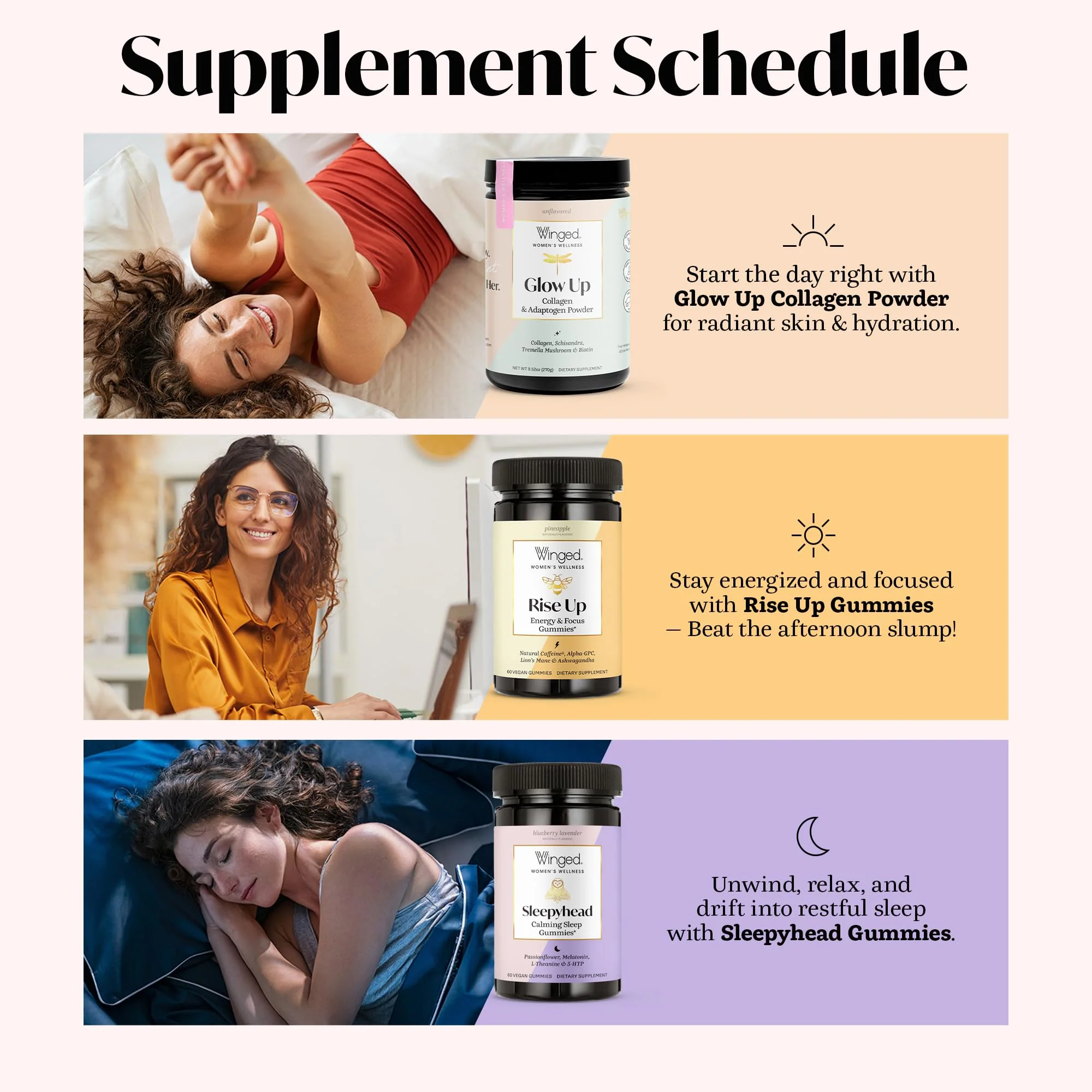 Winged Wellness Sleepyhead Gummies for Women – 3mg Melatonin Sleep Support, Blueberry Lavender, 30 Servings - Image 6