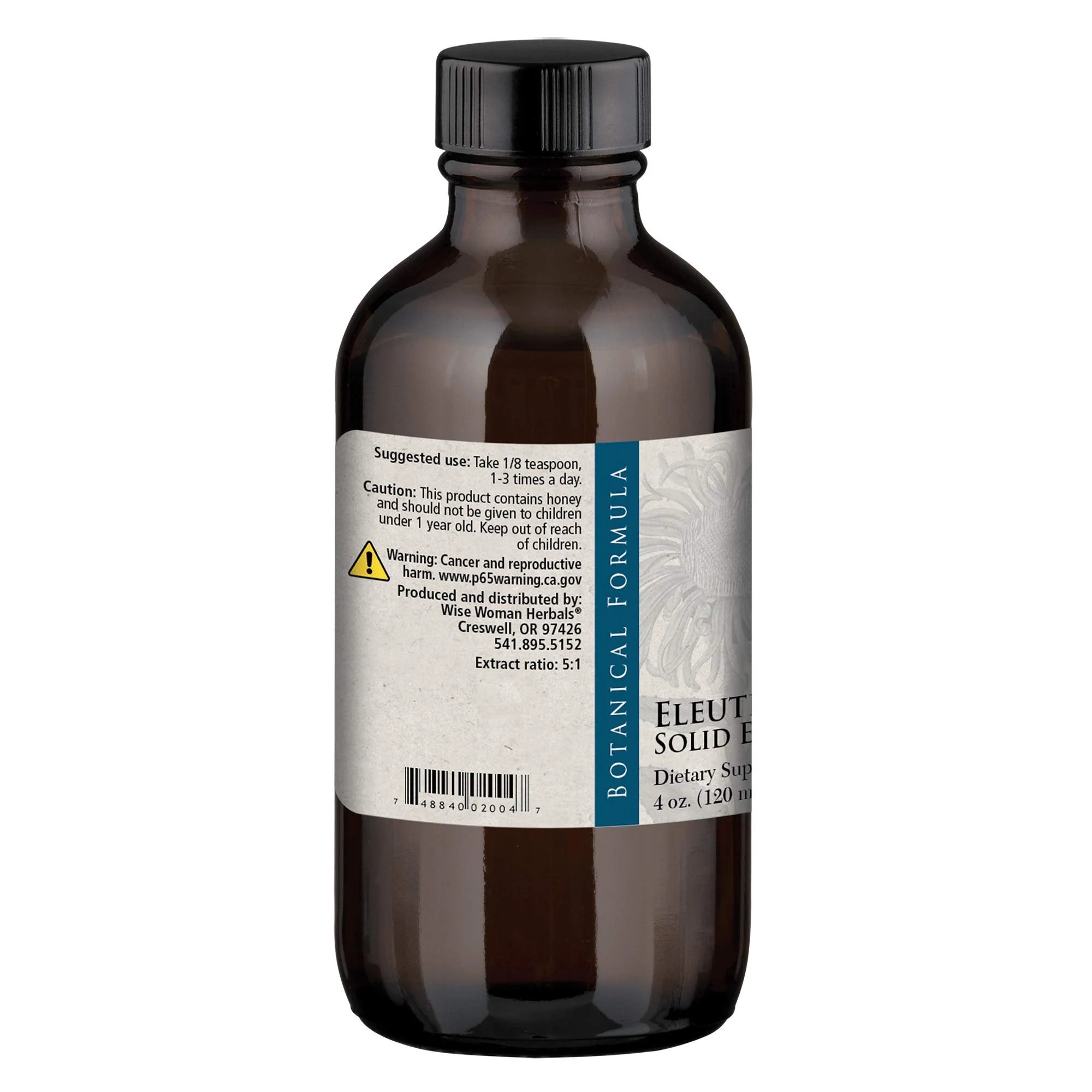 Wise Woman Herbals Eleuthero Root Solid Extract 4:1 – Alcohol-Free Adrenal & Stress Support, Energy & Immunity, 4 Fl Oz - Image 2
