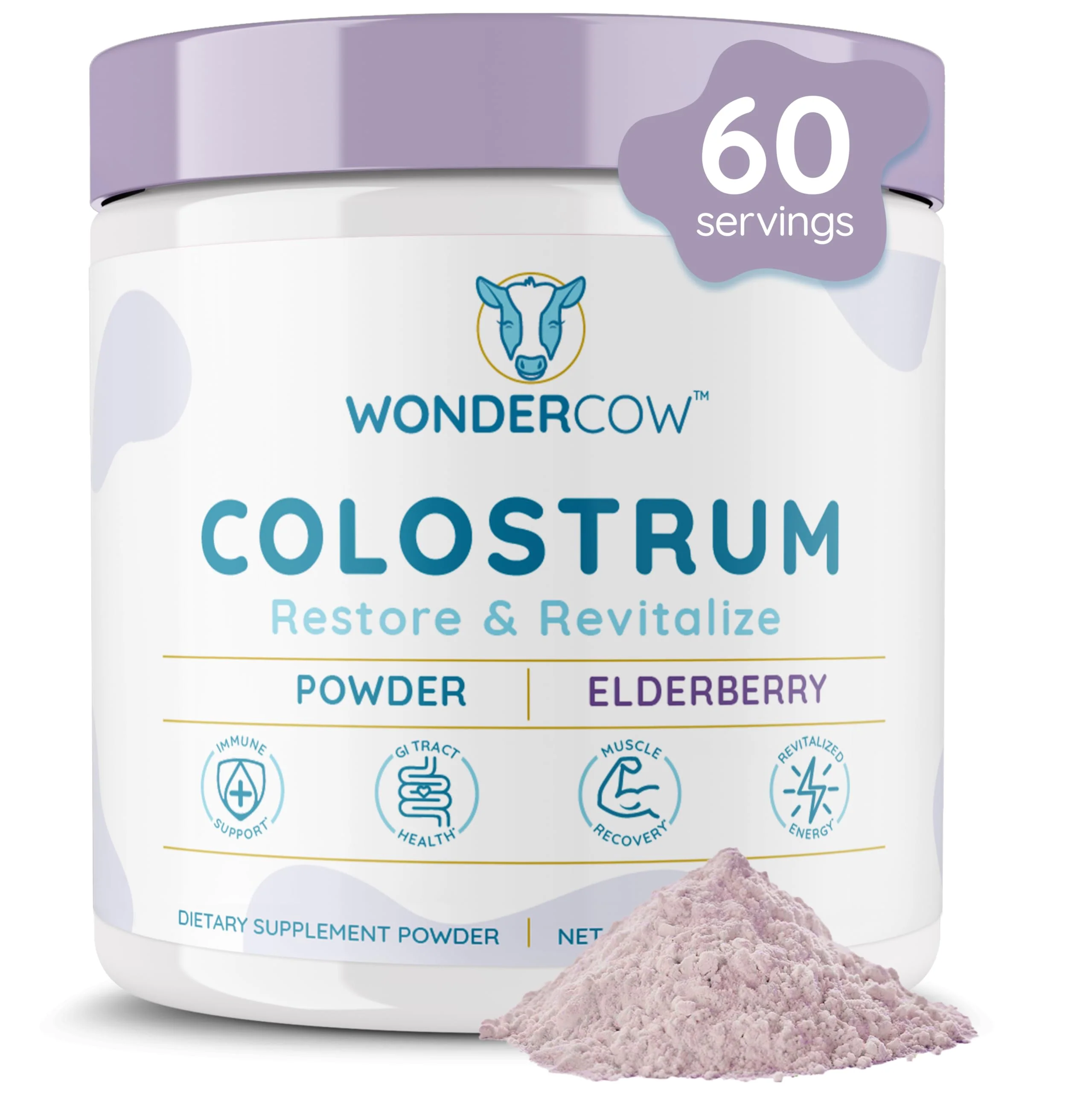 WONDERCOW Colostrum Powder for Gut Health, Immune Support & Recovery | Elderberry, 60 Servings - Image 10
