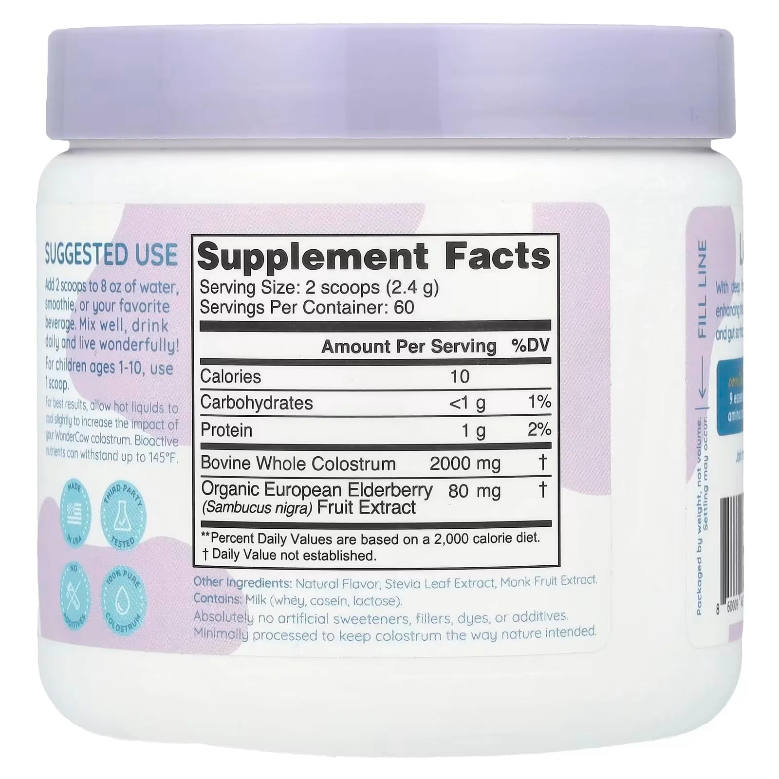 WONDERCOW Colostrum Powder for Gut Health, Immune Support & Recovery | Elderberry, 60 Servings - Image 17