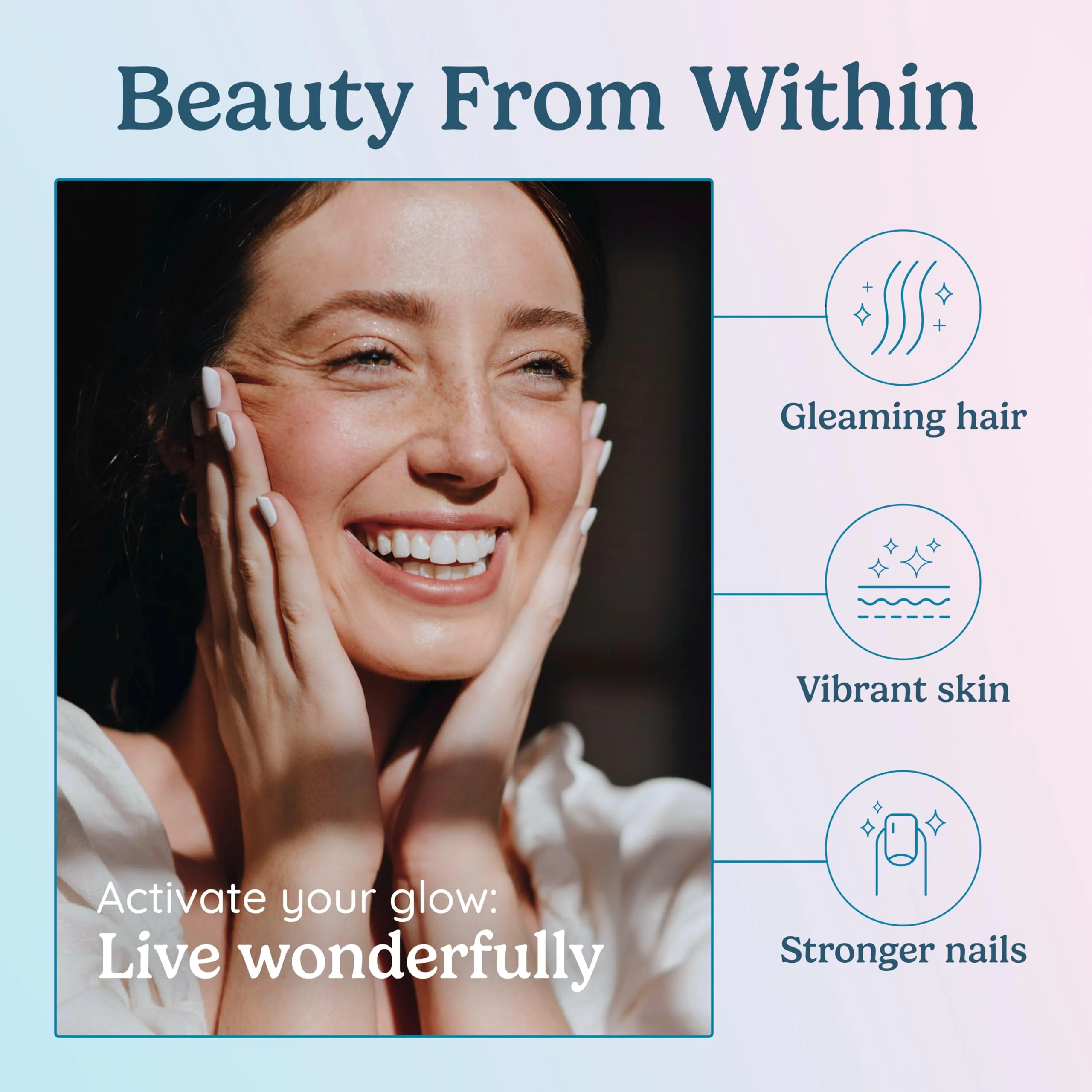 WONDERCOW WonderGlow Hair, Skin & Nails Vitamins | Bovine Colostrum, Collagen & Biotin - Image 5