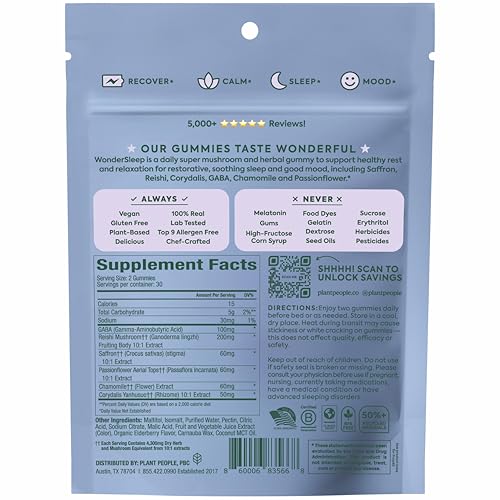 WonderSleep Mushroom Gummies for Sleep & Relaxation – Reishi & Elderberry (60 Count) - Image 10