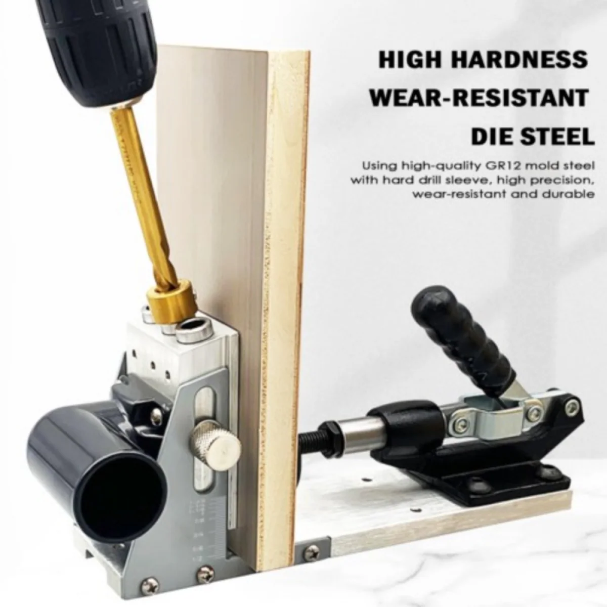 Wood Jig Pocket Hole Kit 12-33MM Drill Guide Carpentry Tool Woodworking Puncher - Image 4