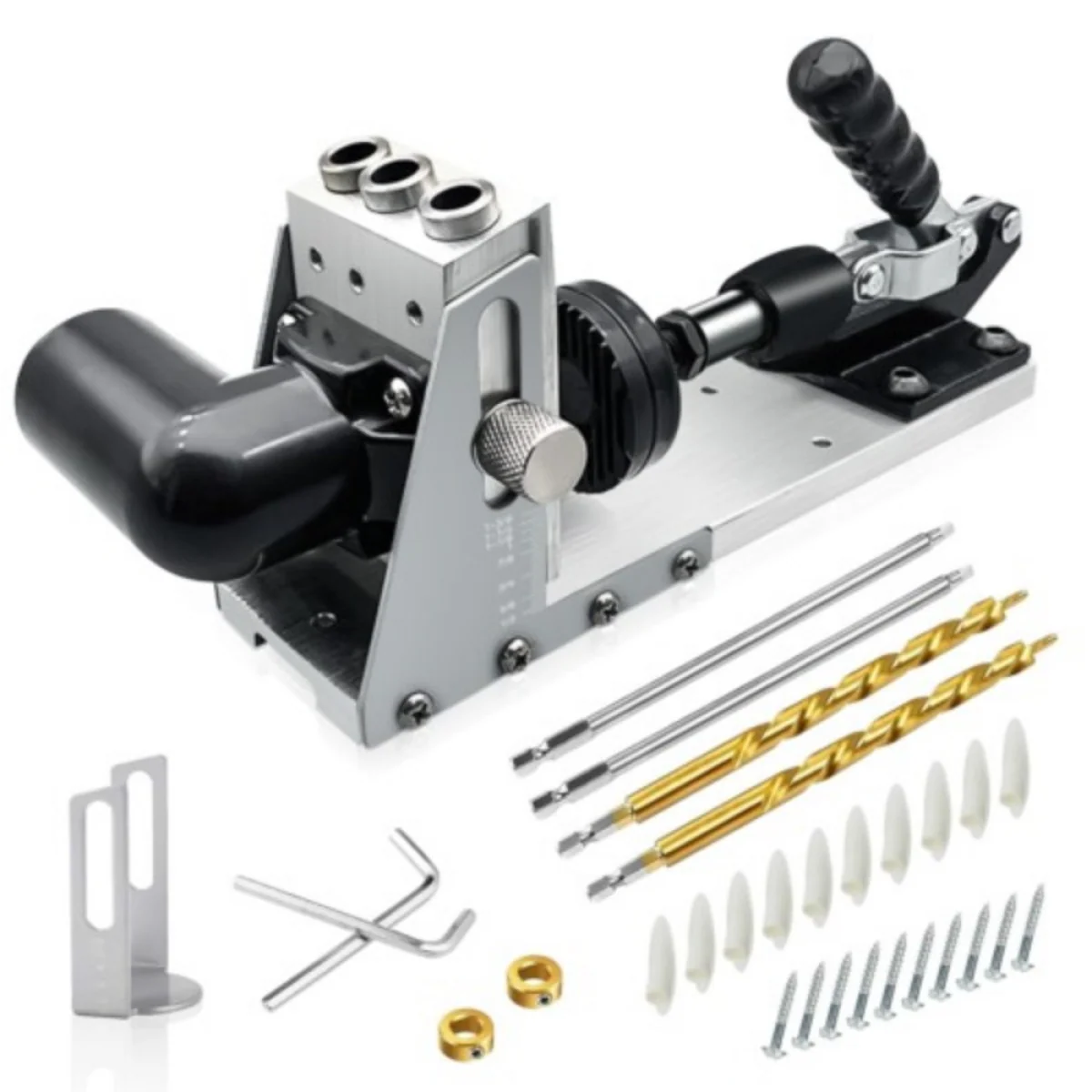 Wood Jig Pocket Hole Kit 12-33MM Drill Guide Carpentry Tool Woodworking Puncher - Image 7