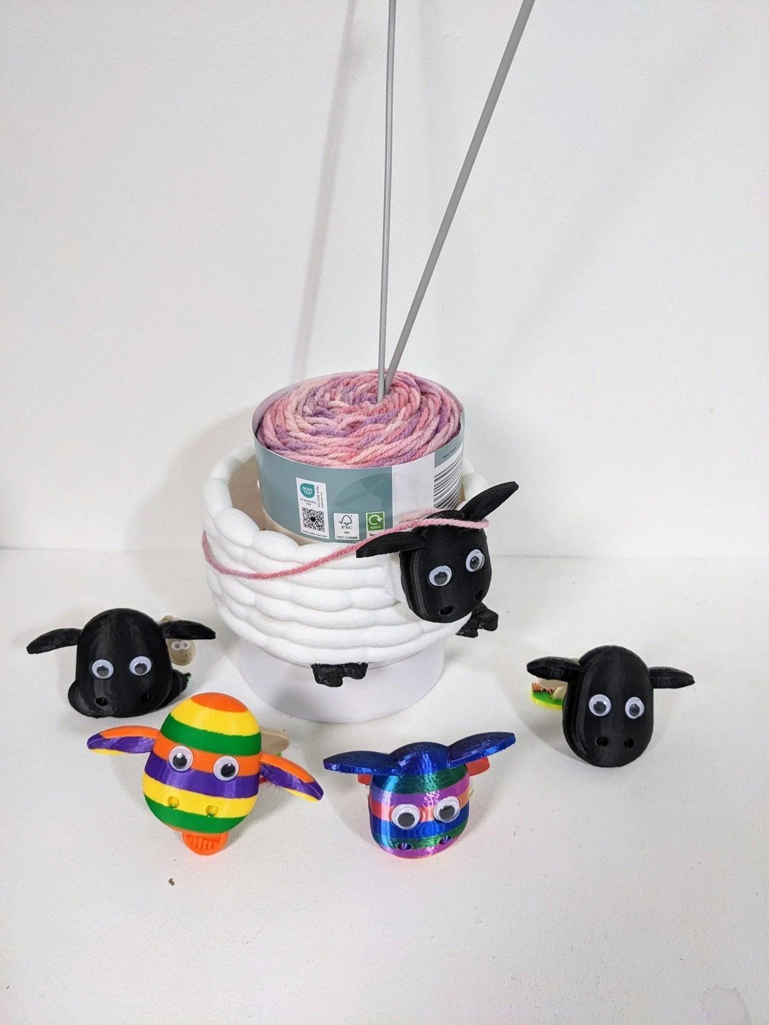 Woolly sheep Yarn Bowl for small - medium balls of wool . knitting or crocheting - Image 5