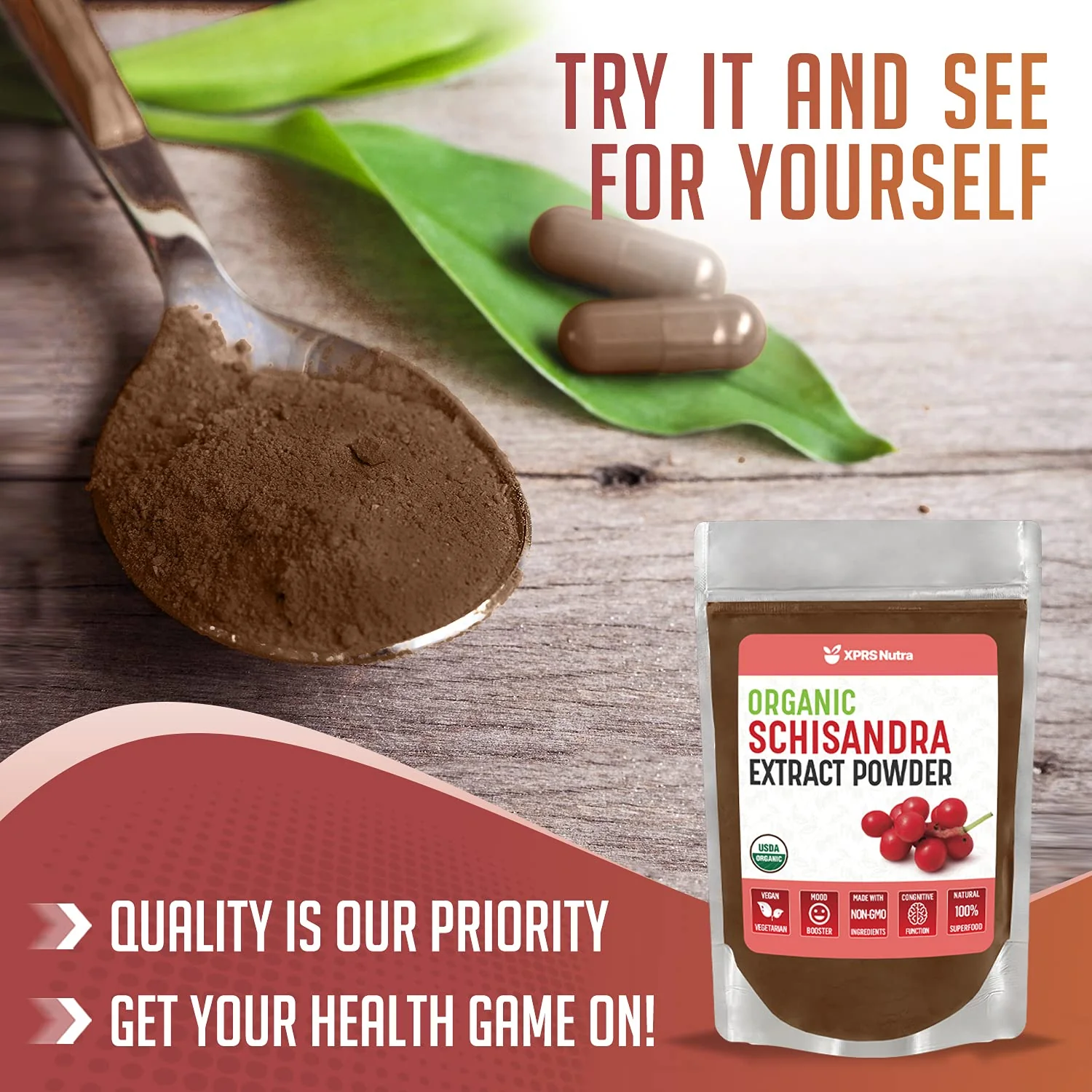 XPRS Nutra Organic Schisandra Berry Powder Extract | USDA Organic, Cognition & Immunity (16 oz) - Image 6