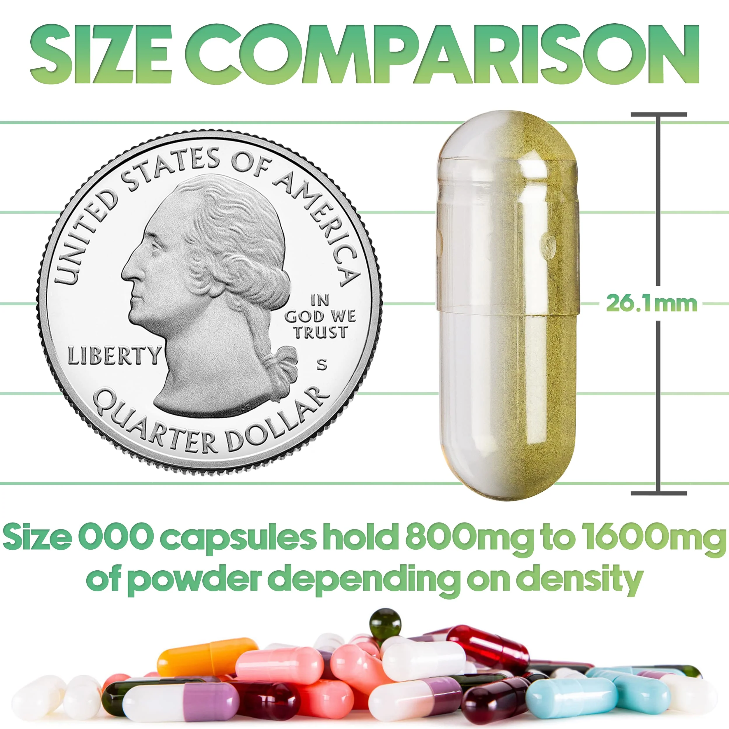 XPRS Nutra Vegan Size 000 Separated Capsules — 1000 Count Premium Empty Capsules for DIY Filling - Image 2