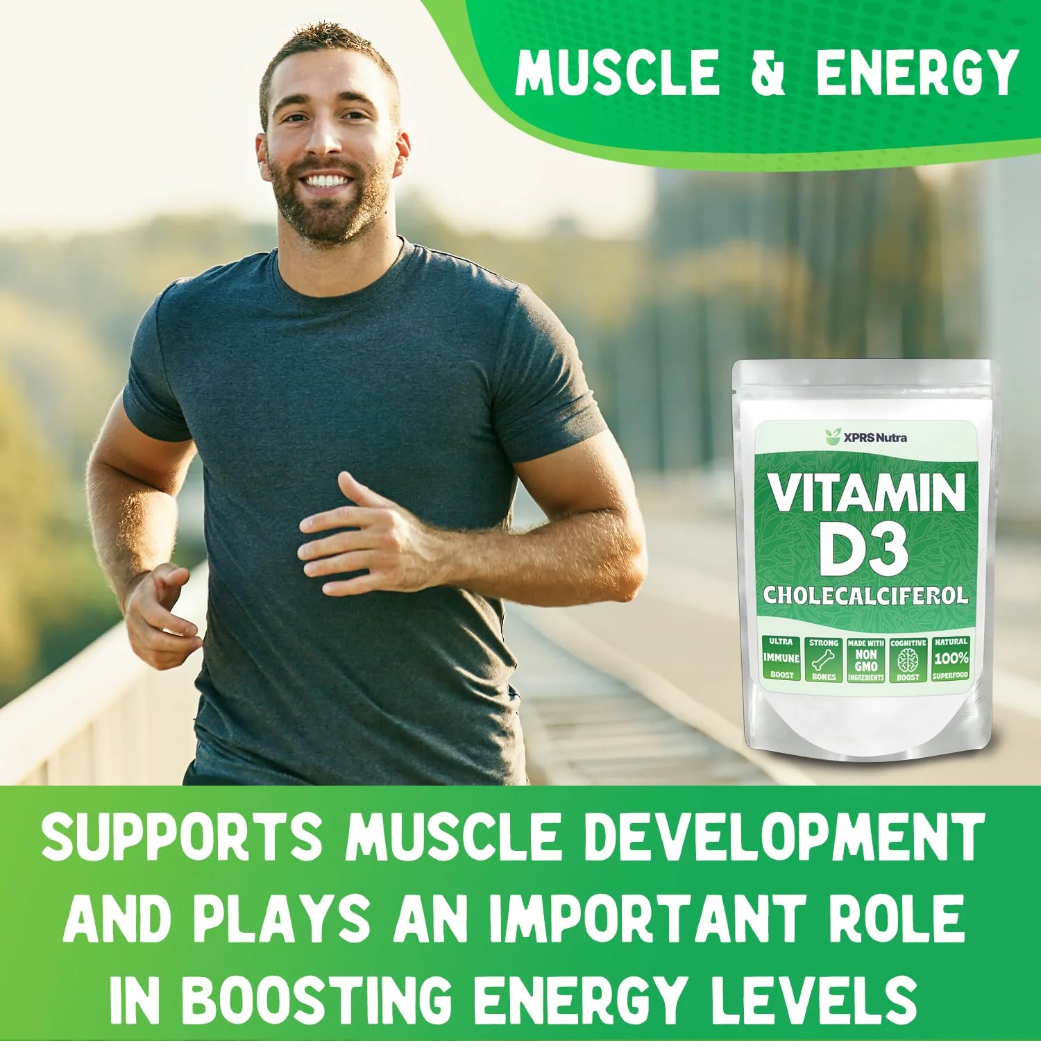 XPRS Nutra Vitamin D3 Powder (Cholecalciferol) - Unflavored 8 oz Pack of 6 - Image 4