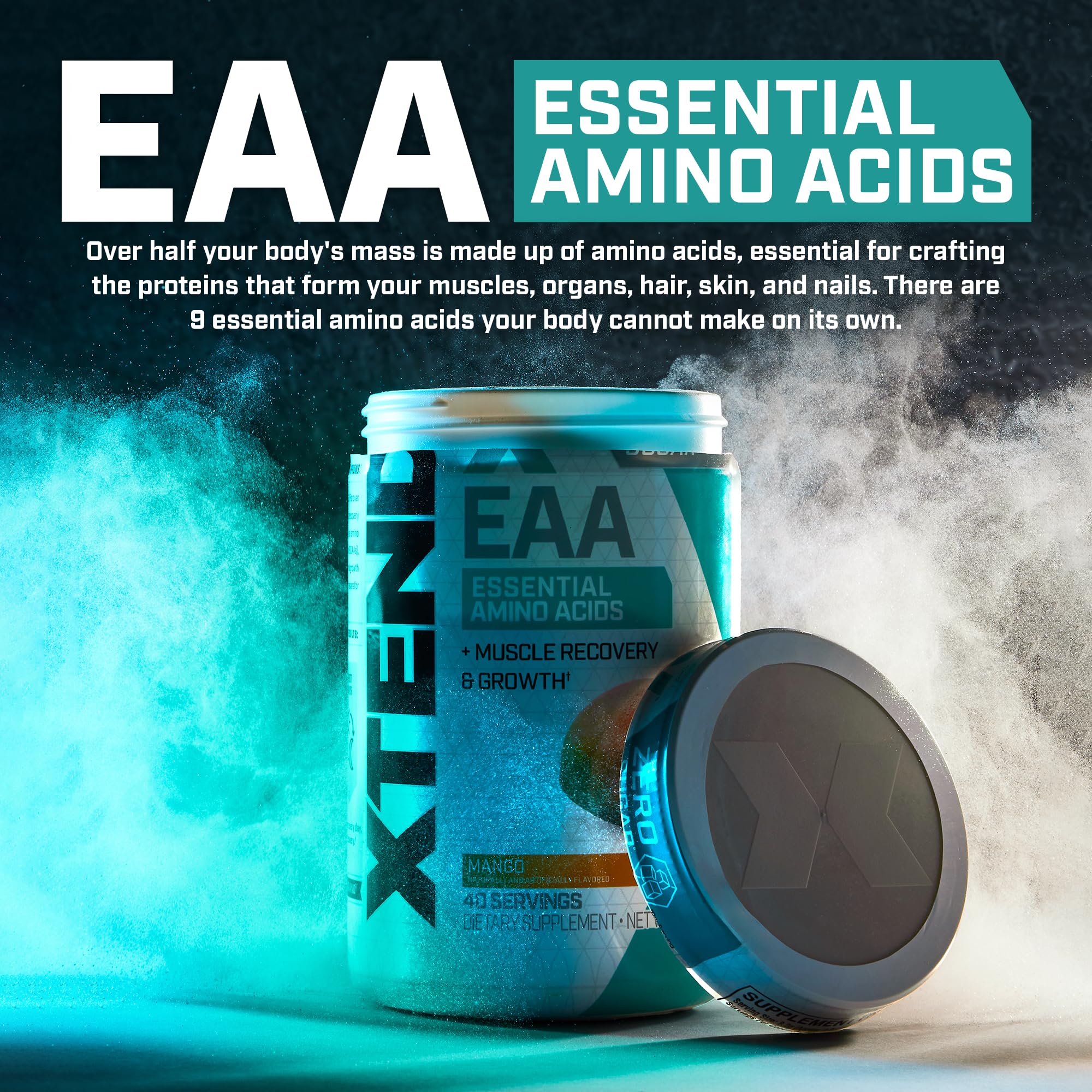 Xtend Scivation EAA + BCAA Powder - 9 Essential Amino Acids, 10g EAAs per 2 Servings, Mango, 40 Servings - Image 8