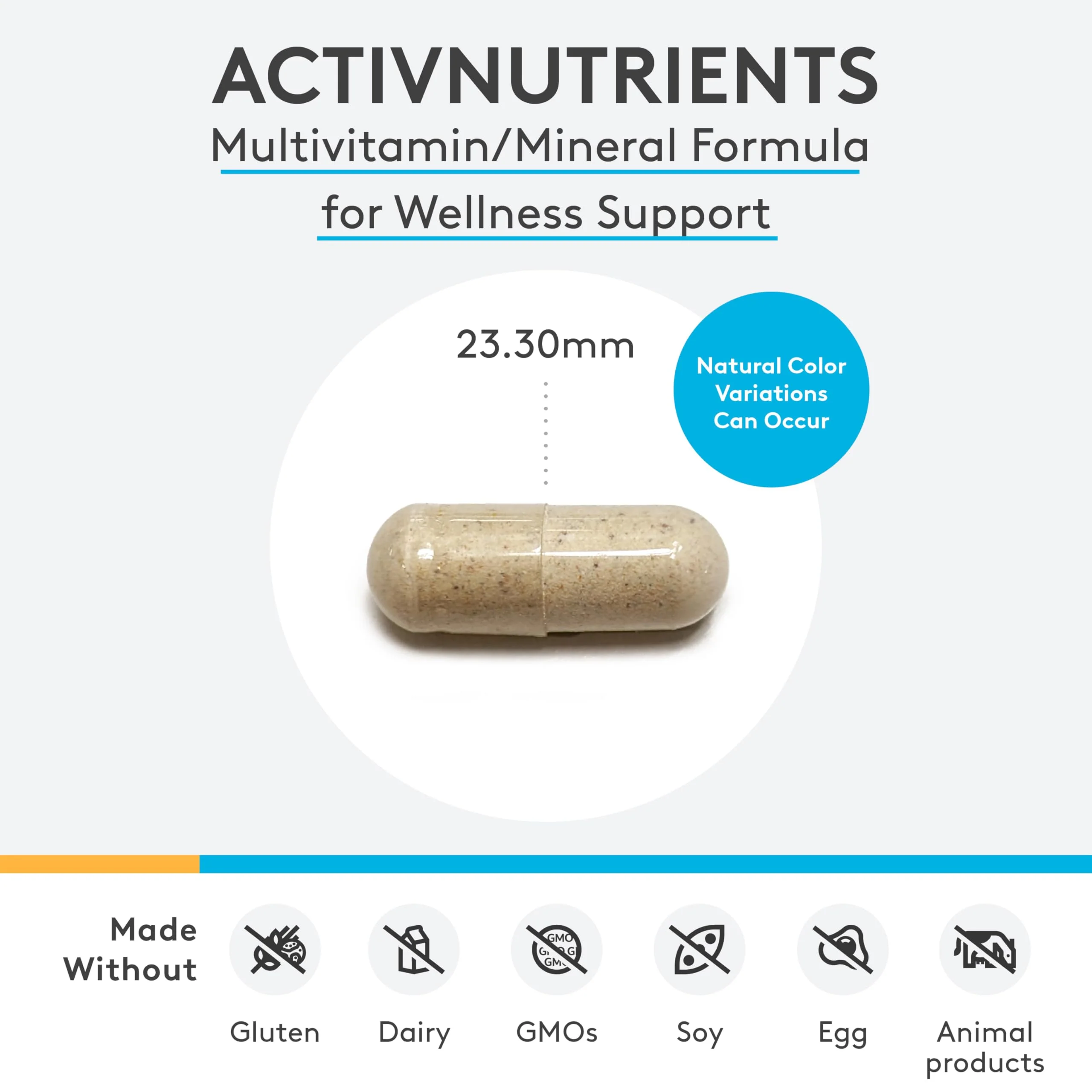 XYMOGEN ActivNutrients with Iron & Copper – Premium Multivitamin & Mineral for Wellness, Energy & Mood Support (120 Capsules) - Image 3