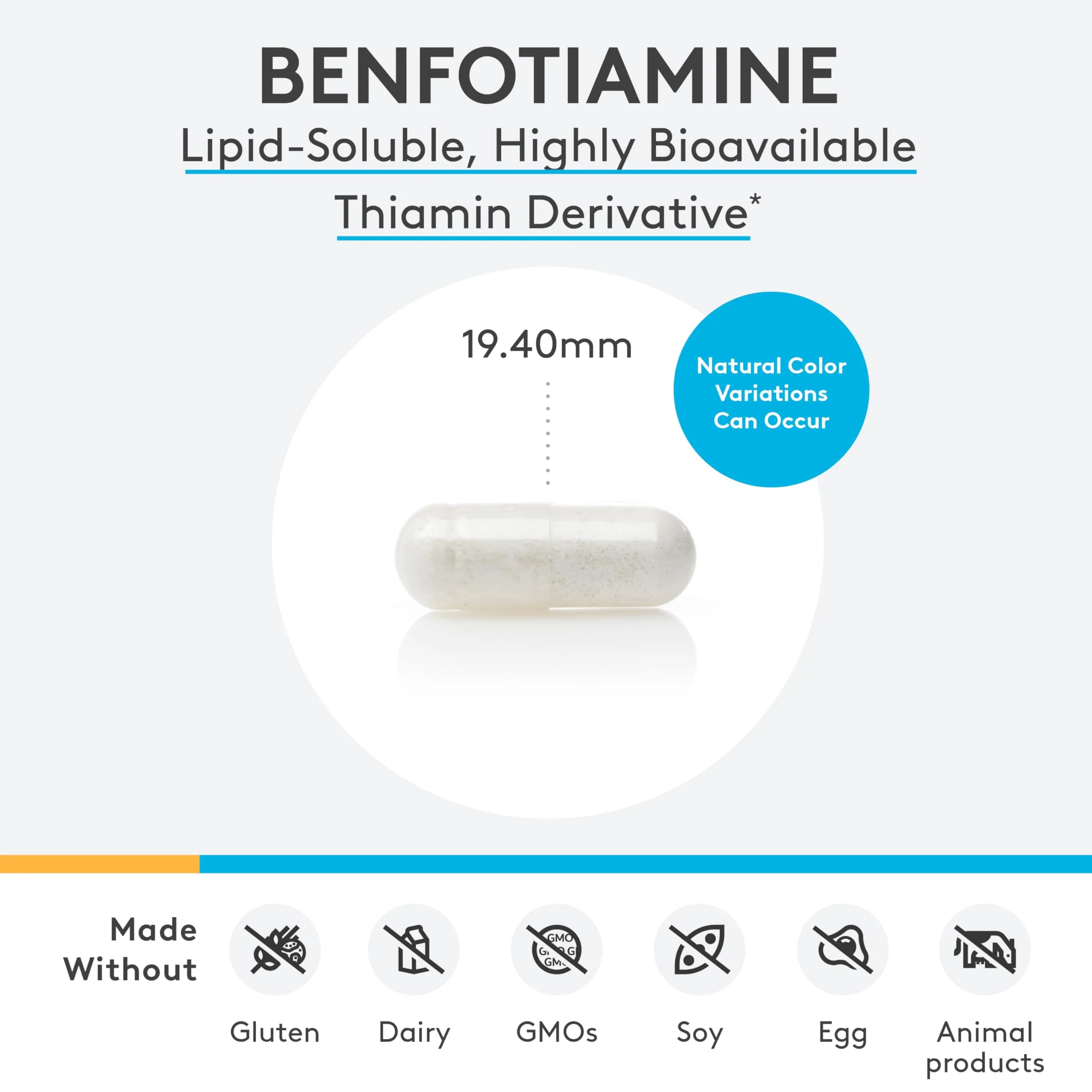 XYMOGEN Benfotiamine 300mg - Highly Bioavailable Thiamine B1 Supplement for Metabolic, Nerve & Vascular Health (120 Capsules) - Image 3