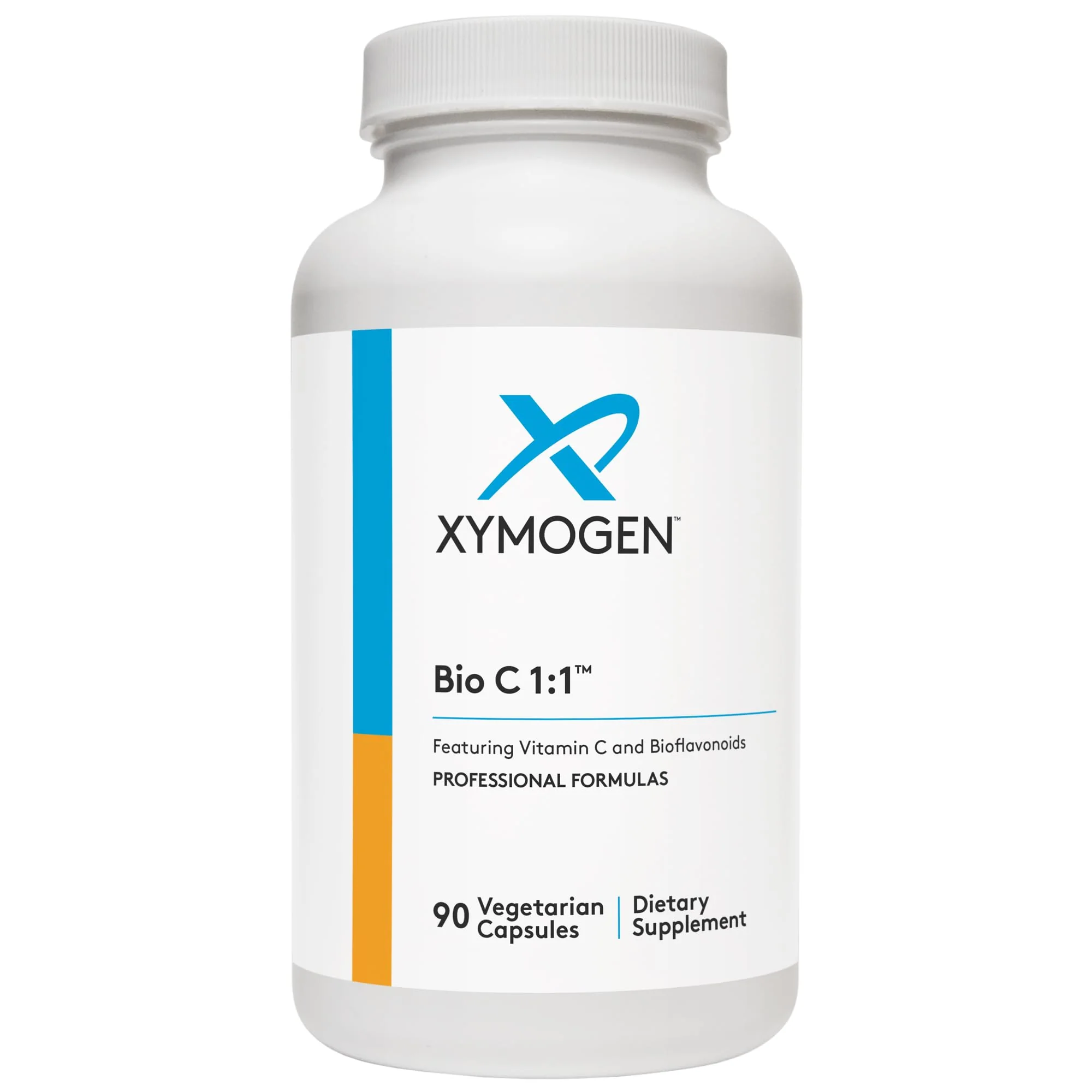 XYMOGEN Bio C 1:1 - High Potency Vitamin C with Citrus Bioflavonoids (90 Capsules) | Immune Support & Collagen Synthesis