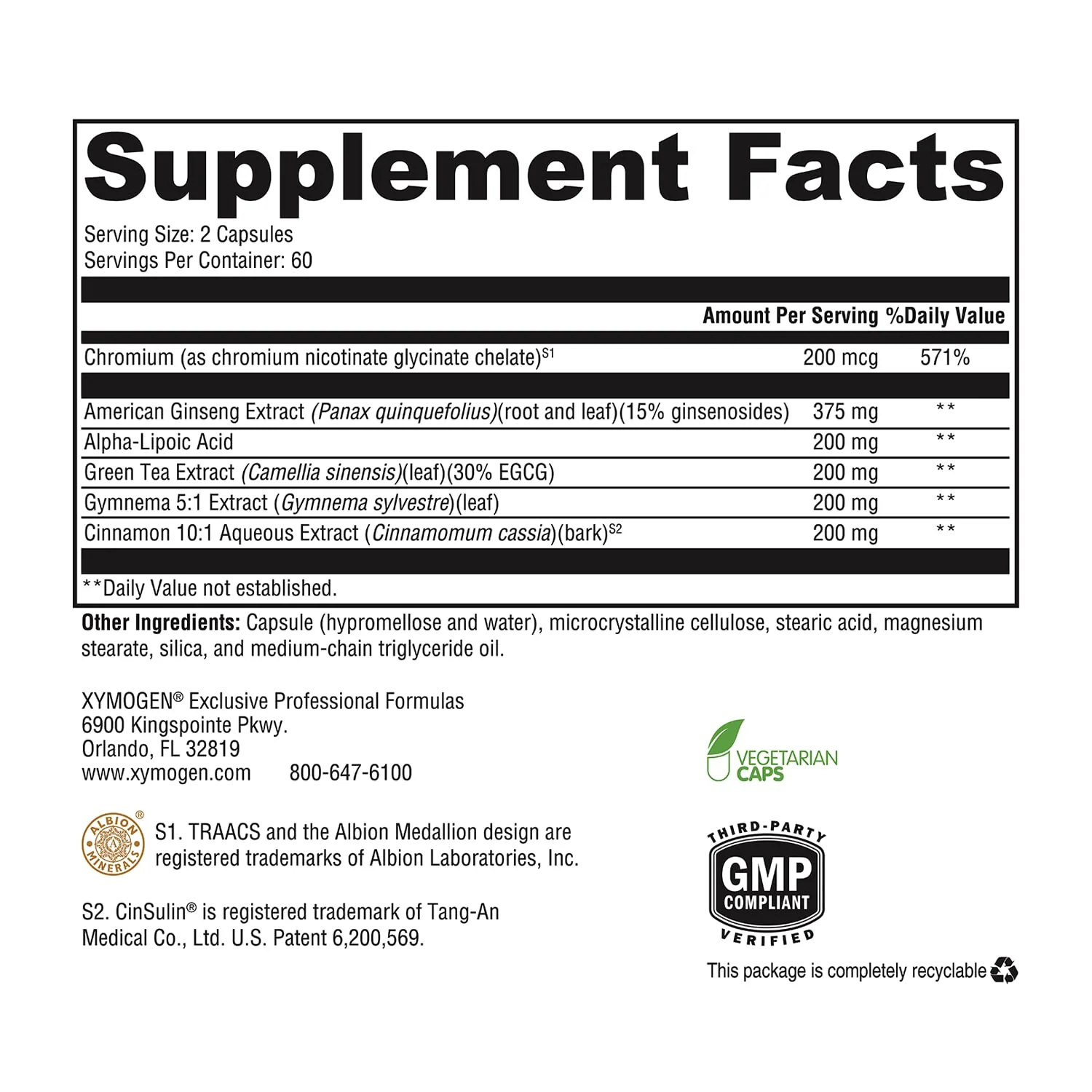 XYMOGEN CinnDromeX – Cinnamon Supplement with Chromium, ALA, Ginseng + Green Tea | Supports Metabolic Health - Image 7
