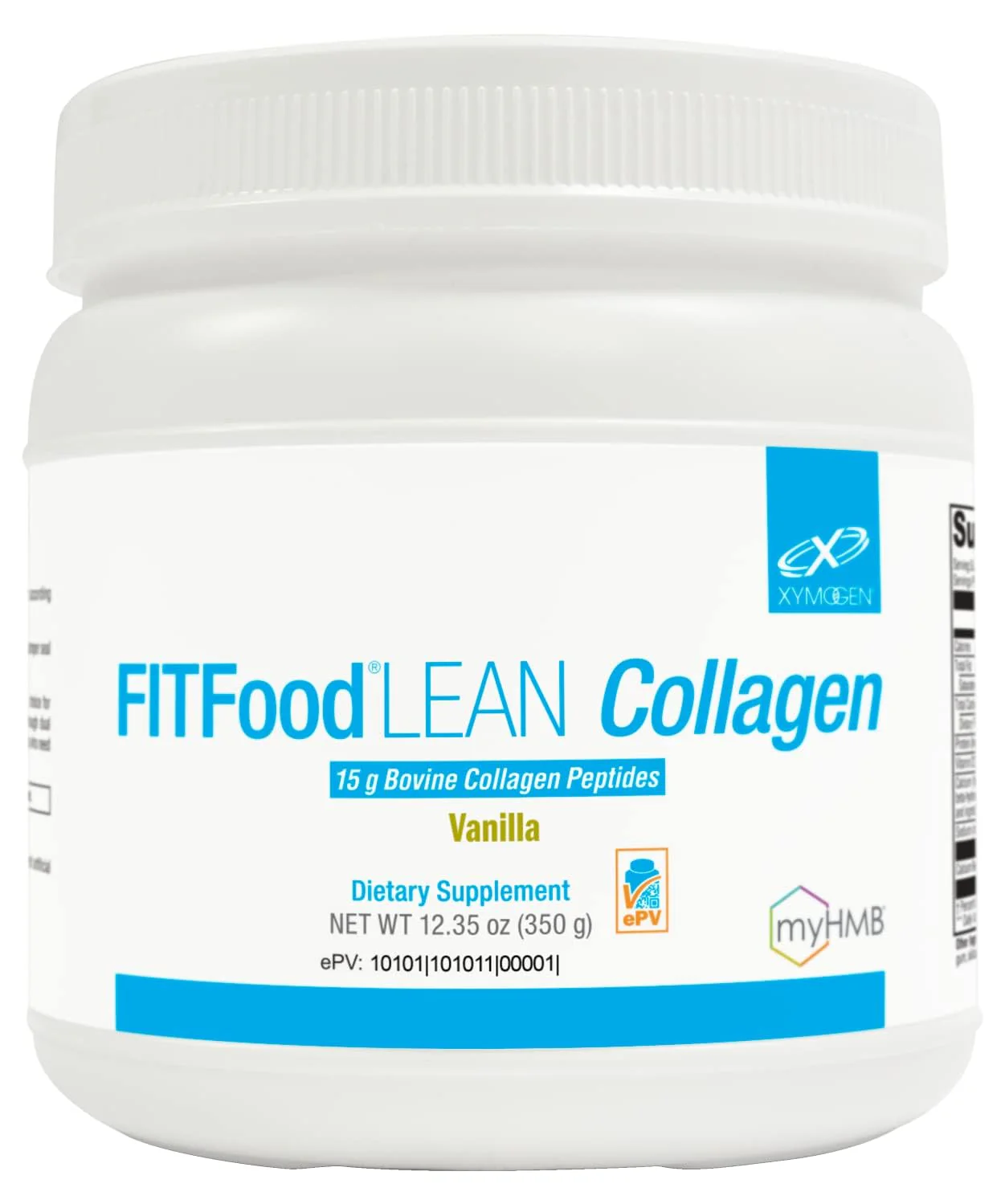 XYMOGEN FIT Food Collagen – Bovine Collagen Peptides with HMB + Vitamin D3, Vanilla, 15g Protein, 12.35 oz - Image 7