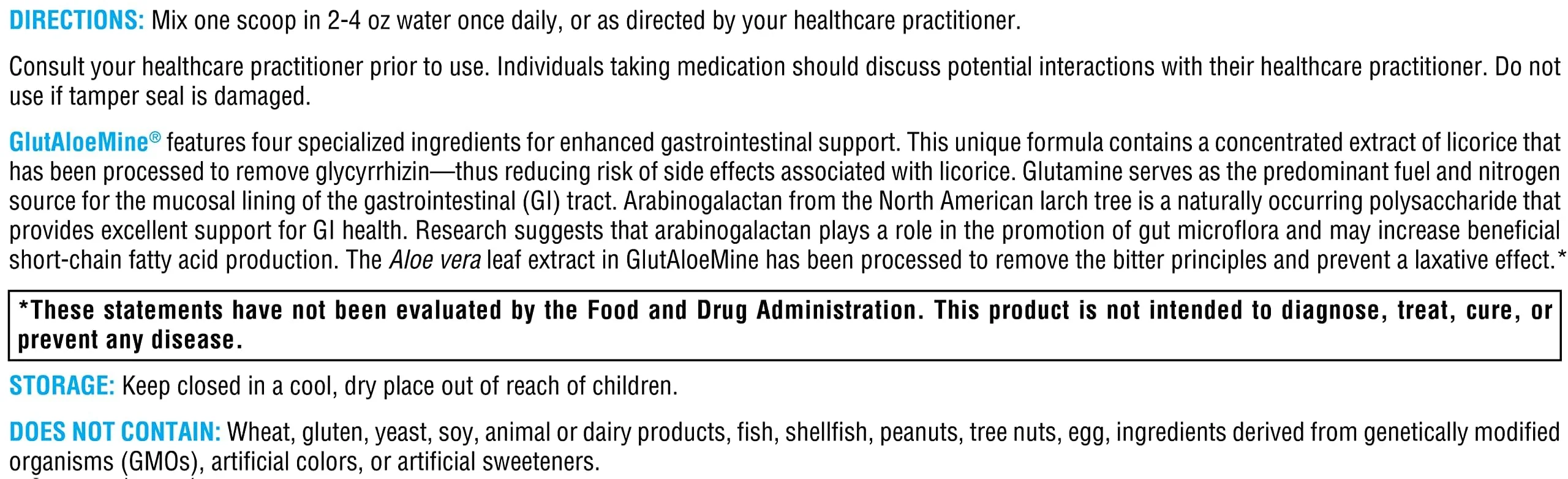 XYMOGEN GlutAloeMine Powder – 3000 mg L-Glutamine + Aloe, DGL Licorice & Arabinogalactan for GI Health (6.1 oz) - Image 6