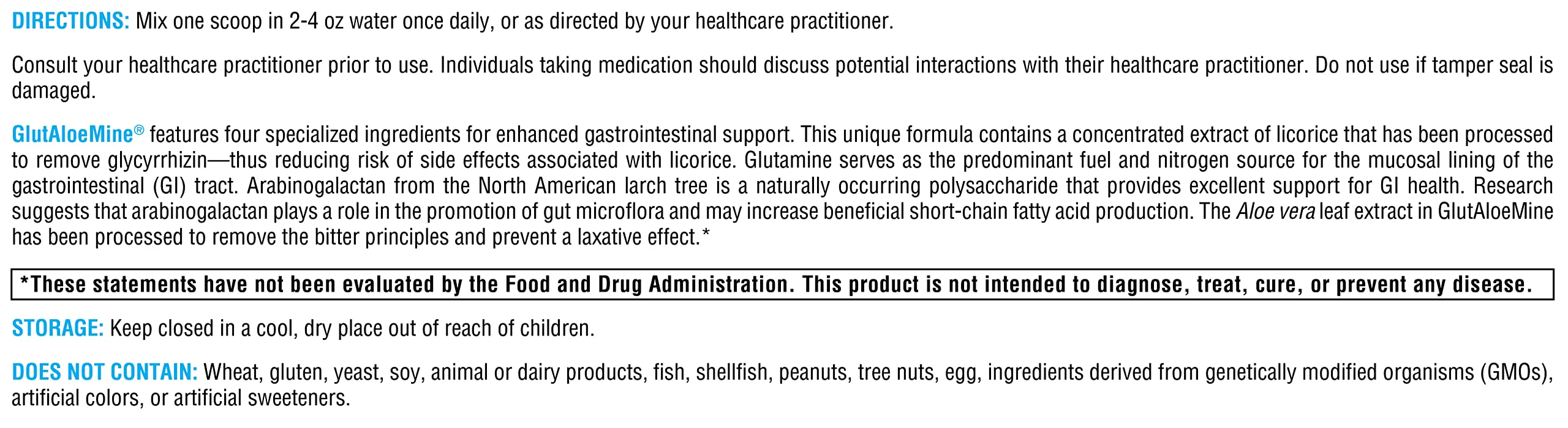XYMOGEN GlutAloeMine Powder – 3000 mg L-Glutamine for GI Health with Aloe Vera, DGL Licorice & Arabinogalactan | 12.28 oz - Image 5