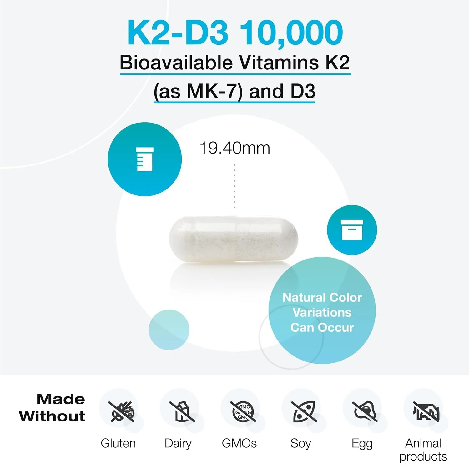 XYMOGEN K2-D3 10000 IU – Bioavailable Vitamin D3 K2 (MK-7) for Bone, Heart & Immune Support | 60 Capsules - Image 14