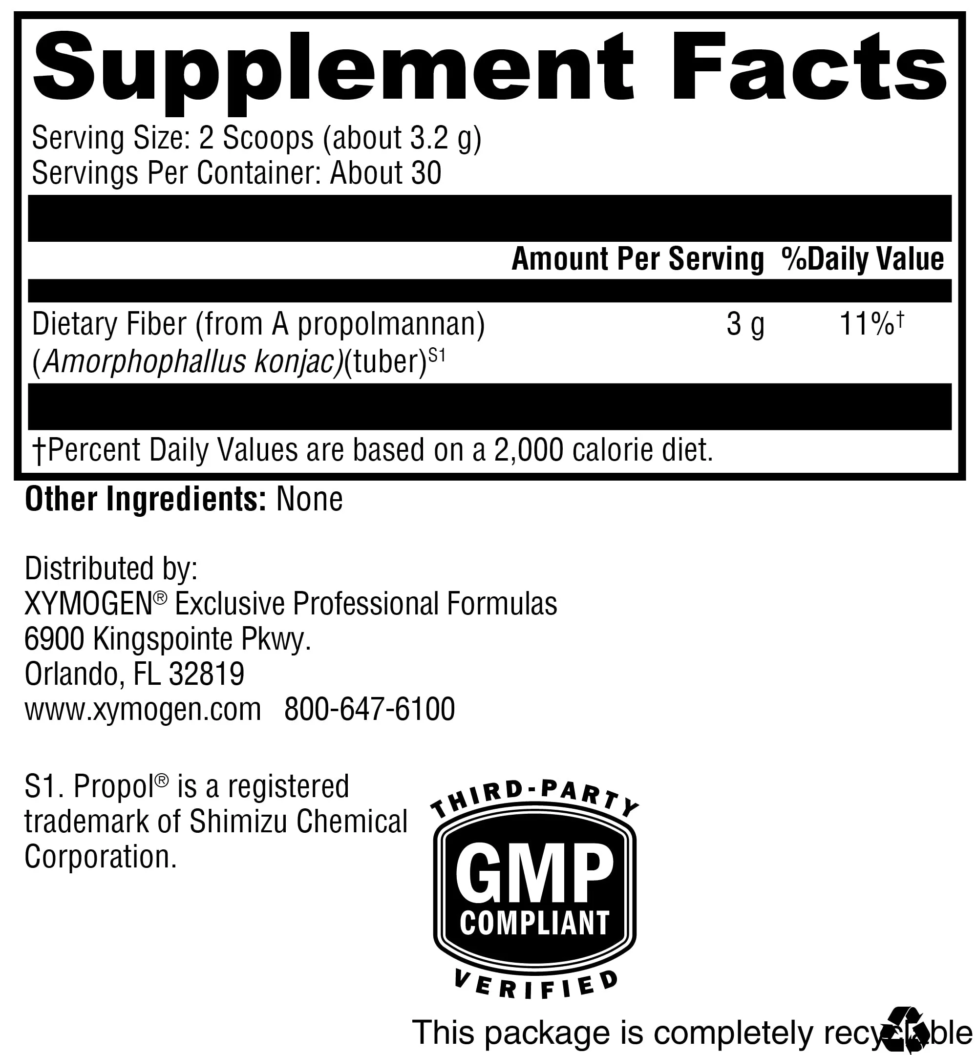 XYMOGEN OptiFiber Lean – 100% Natural Propolmannan Fiber Powder for Satiety, Cholesterol Metabolism & Bowel Health (3.39 oz) - Image 7