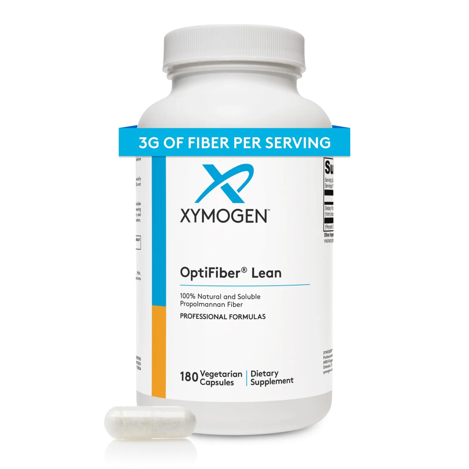 XYMOGEN OptiFiber Lean: Daily Soluble Propolmannan Fiber for Digestion & Satiety (120 Capsules) - Image 10