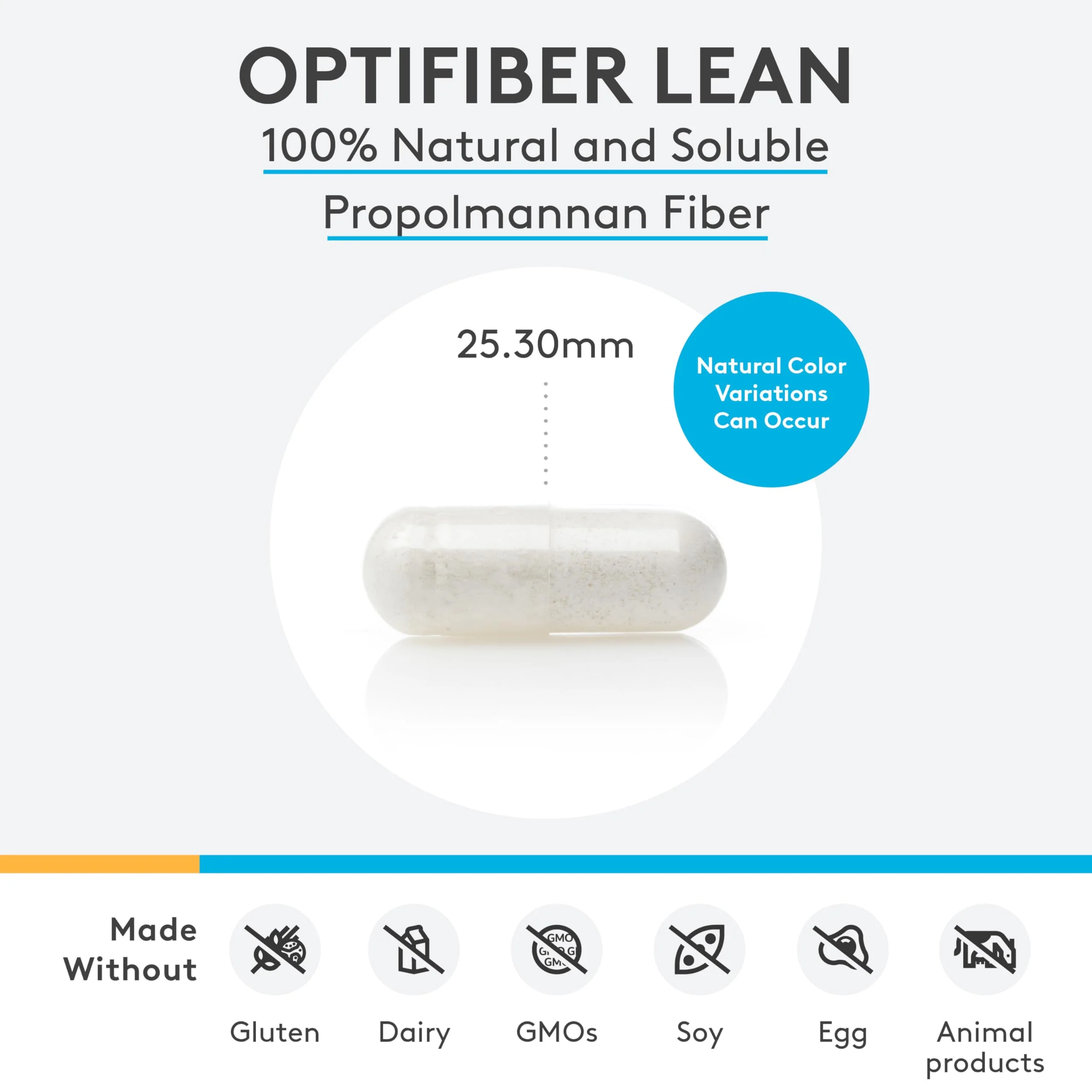 XYMOGEN OptiFiber Lean: Daily Soluble Propolmannan Fiber for Digestion & Satiety (120 Capsules) - Image 3