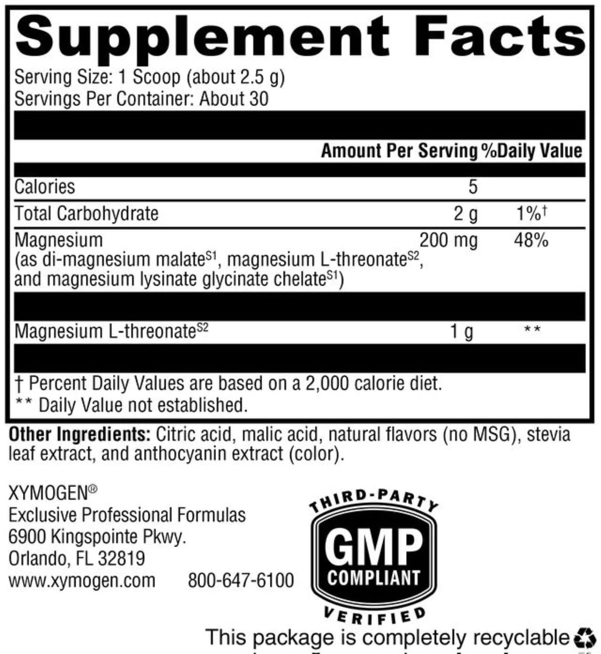 XYMOGEN OptiMag Neuro Chelated Magnesium Powder for Brain Health & Relaxation – Mixed Berry (30 Servings) - Image 7
