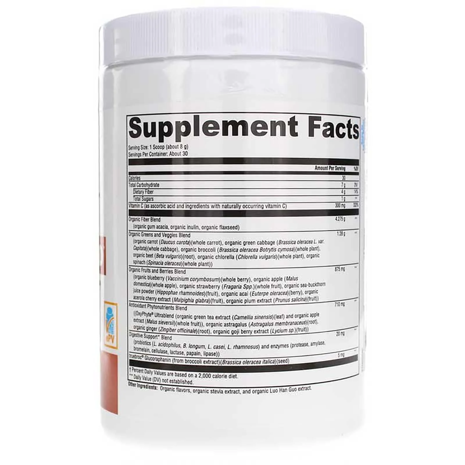 XYMOGEN OrganiX Phytofood - Reds and Greens Superfood Powder with Vitamin C - Fruits and Vegetables Supplements to Support Digestive Health - Organic & Gluten Free (30 Servings) - Image 2