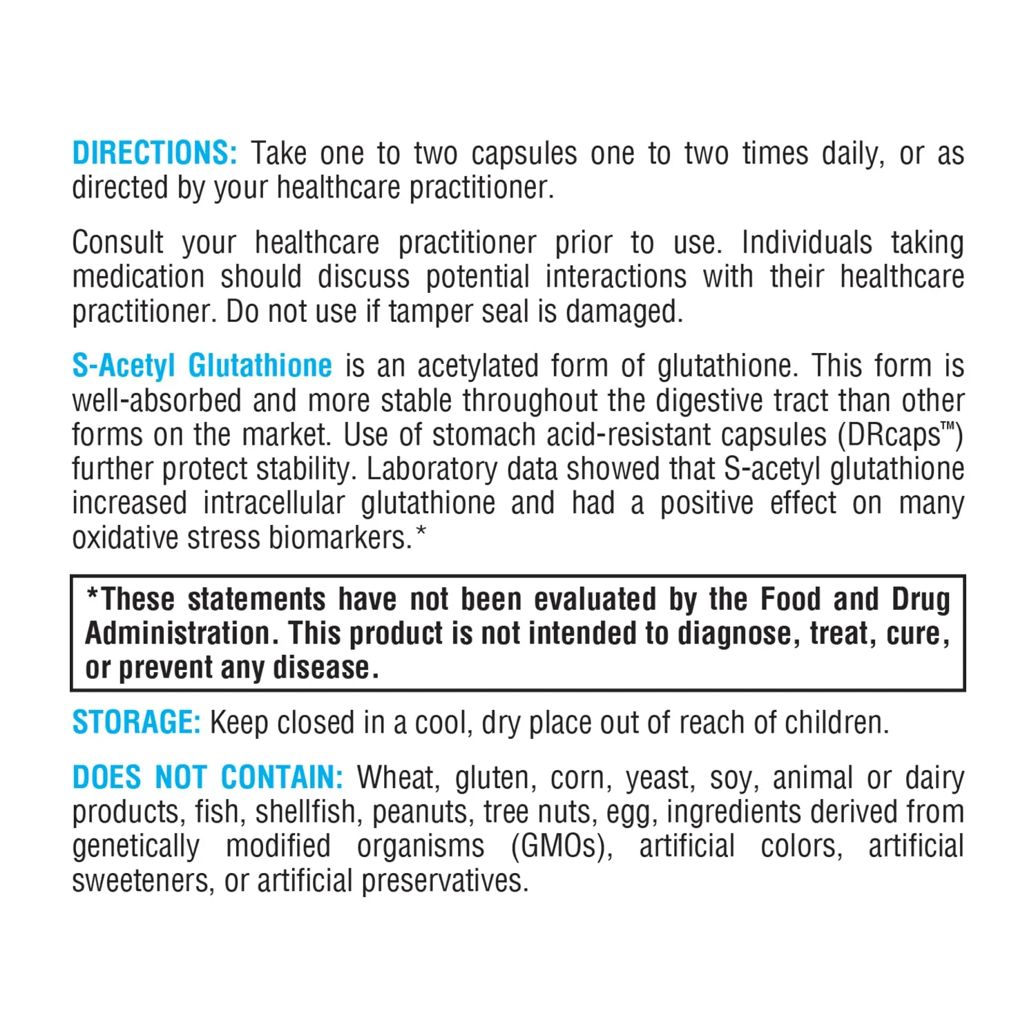 XYMOGEN S Acetyl Glutathione – Superior Absorption, Acid-Resistant DRcaps Capsules (120 Capsules) - Image 15