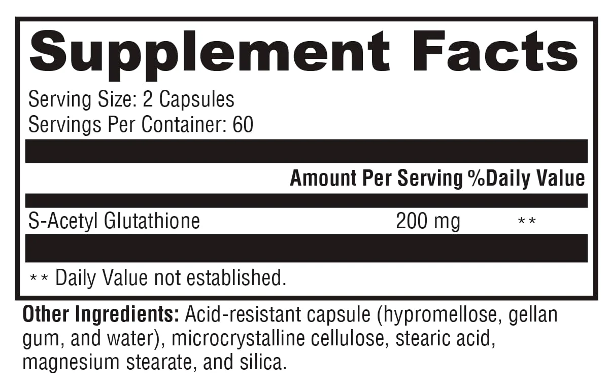 XYMOGEN S Acetyl Glutathione – Superior Absorption, Acid-Resistant DRcaps Capsules (120 Capsules) - Image 7