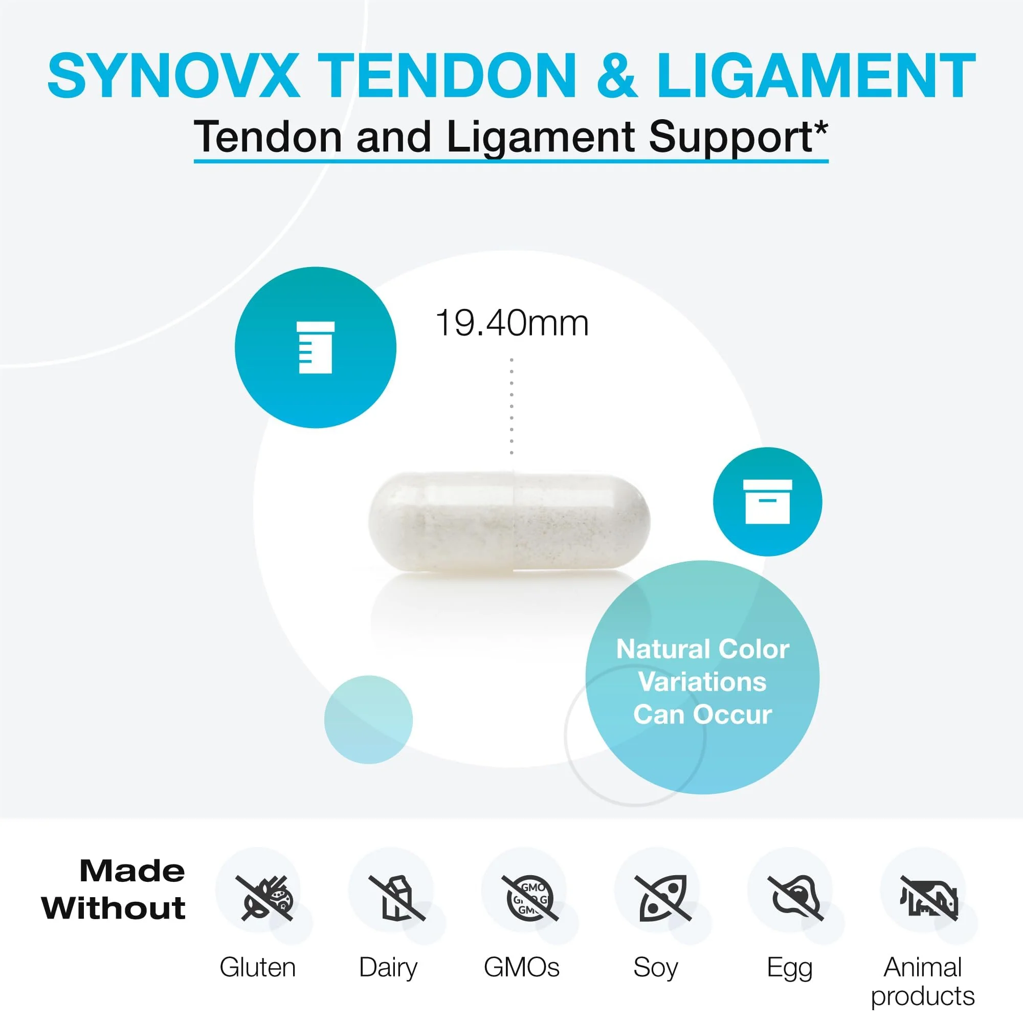 XYMOGEN SynovX Tendon & Ligament - Supports Tendon & Ligament Comfort & Self-Repair (60 Capsules) - Image 11