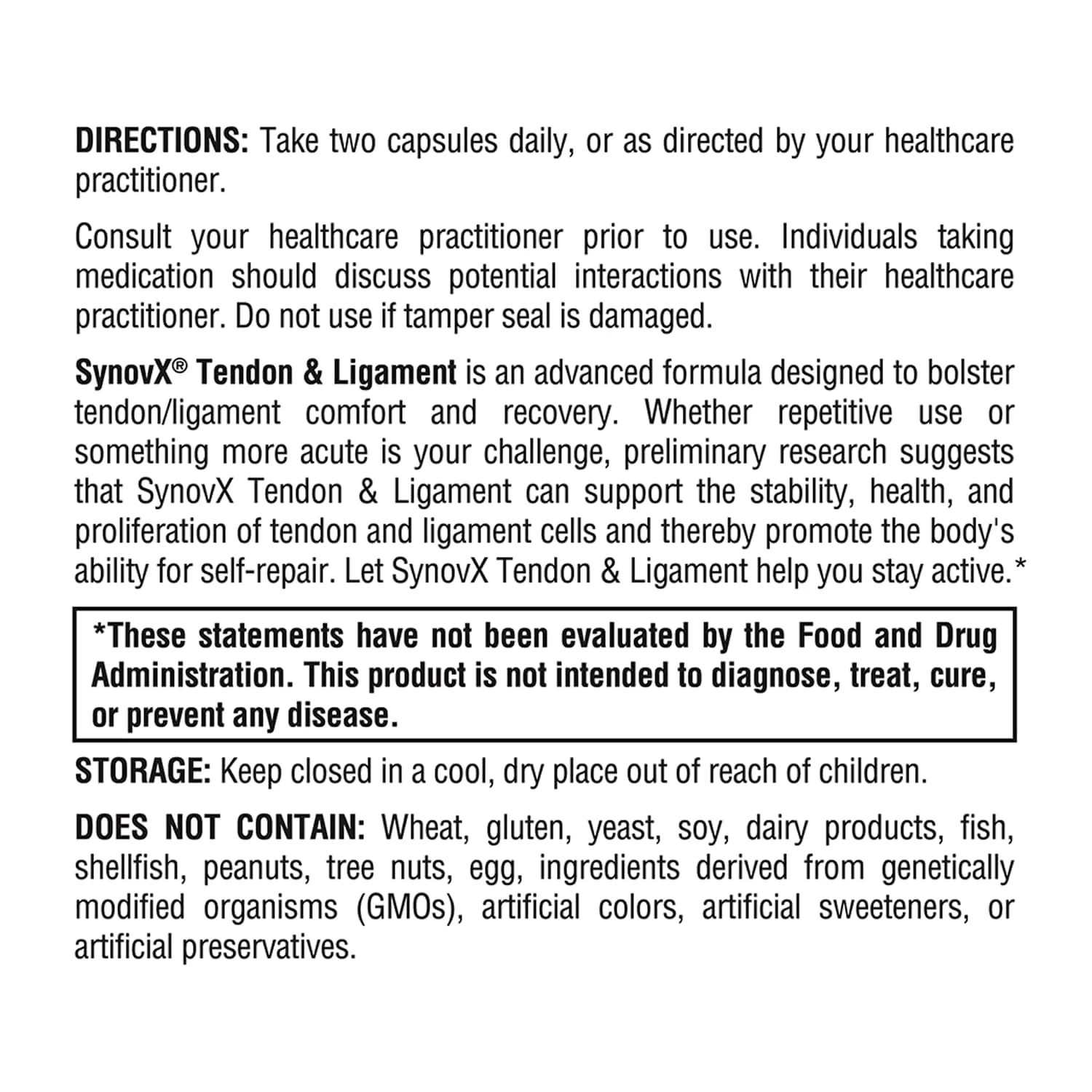XYMOGEN SynovX Tendon & Ligament - Supports Tendon & Ligament Comfort & Self-Repair (60 Capsules) - Image 5