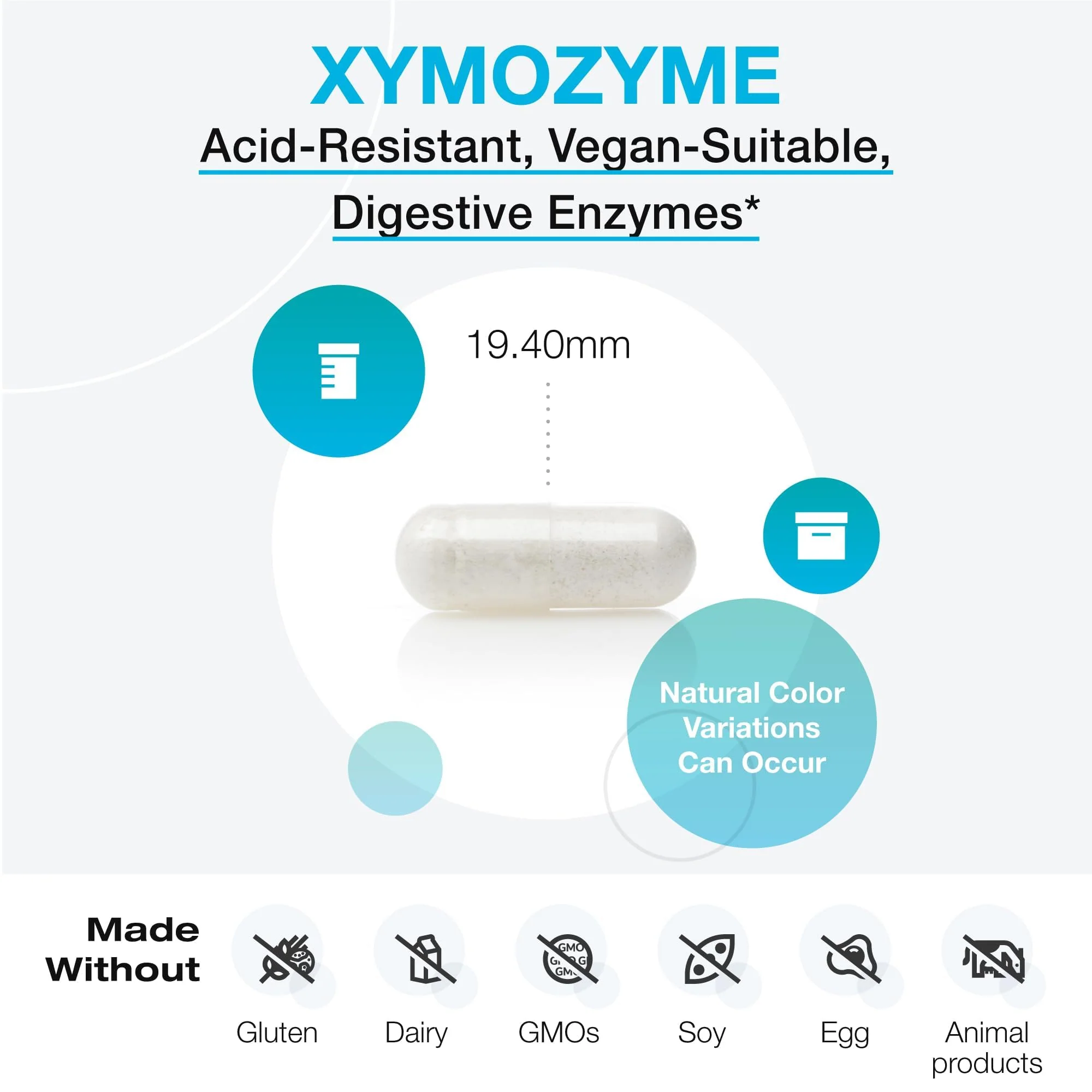 XYMOGEN XymoZyme - Vegan Digestive Enzymes for Gut Health (120 Capsules) - Image 2