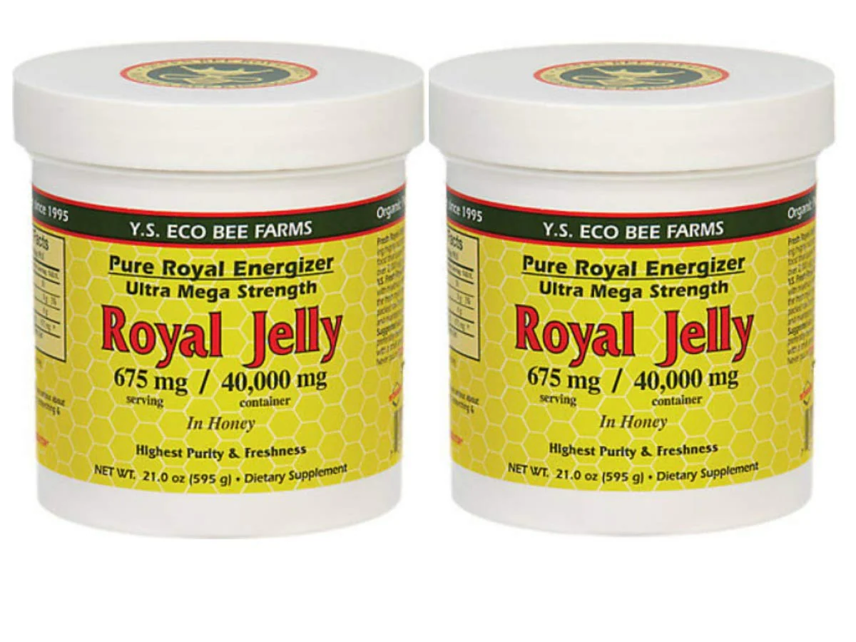 Y.S. Eco Bee Farms (2 Pack) Royal Jelly in Honey – 675 mg | 1.3 lbs (595 g) – Organic Royal Jelly