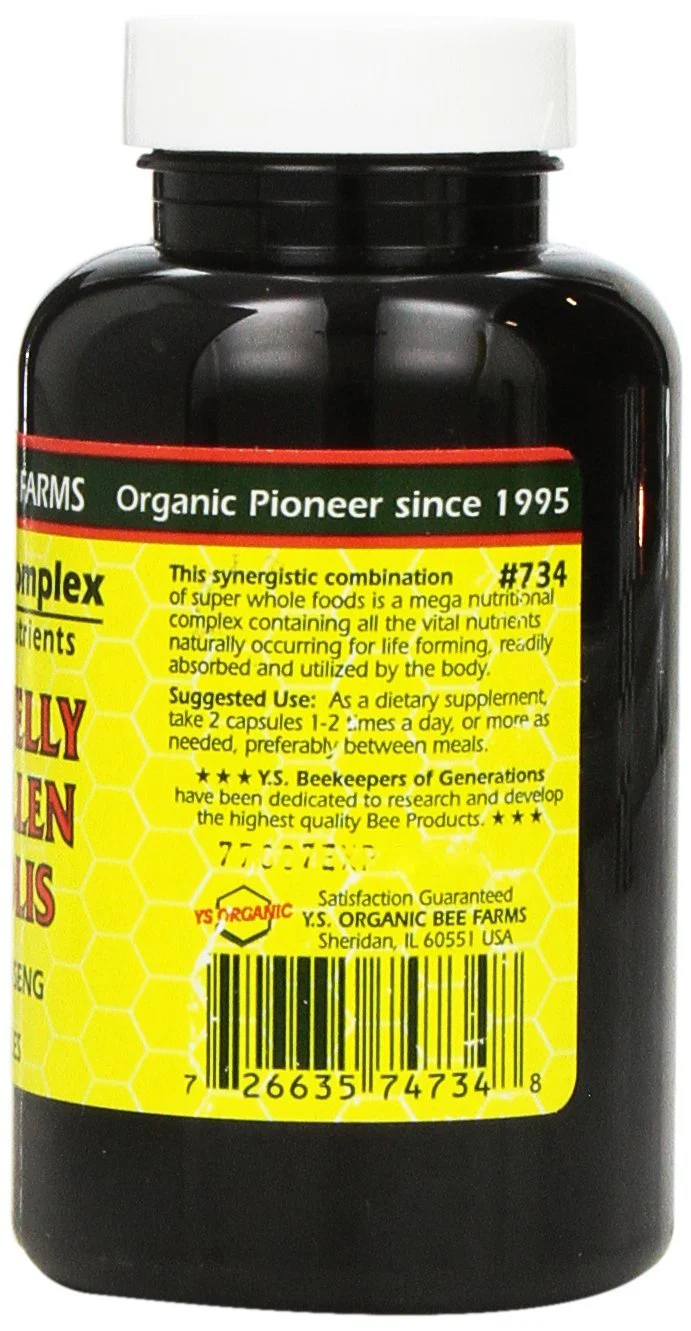 Y.S. Eco Bee Farms 3-Pack Royal Jelly, Bee Pollen, Propolis, Korean Ginseng - 90 Capsules - Image 3