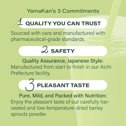 Yamamoto Kanpoh Yamakan Young Barley Grass Powder – Pure Green Nutrition, 88 Non-GMO Sachets (Japan) - Image 21