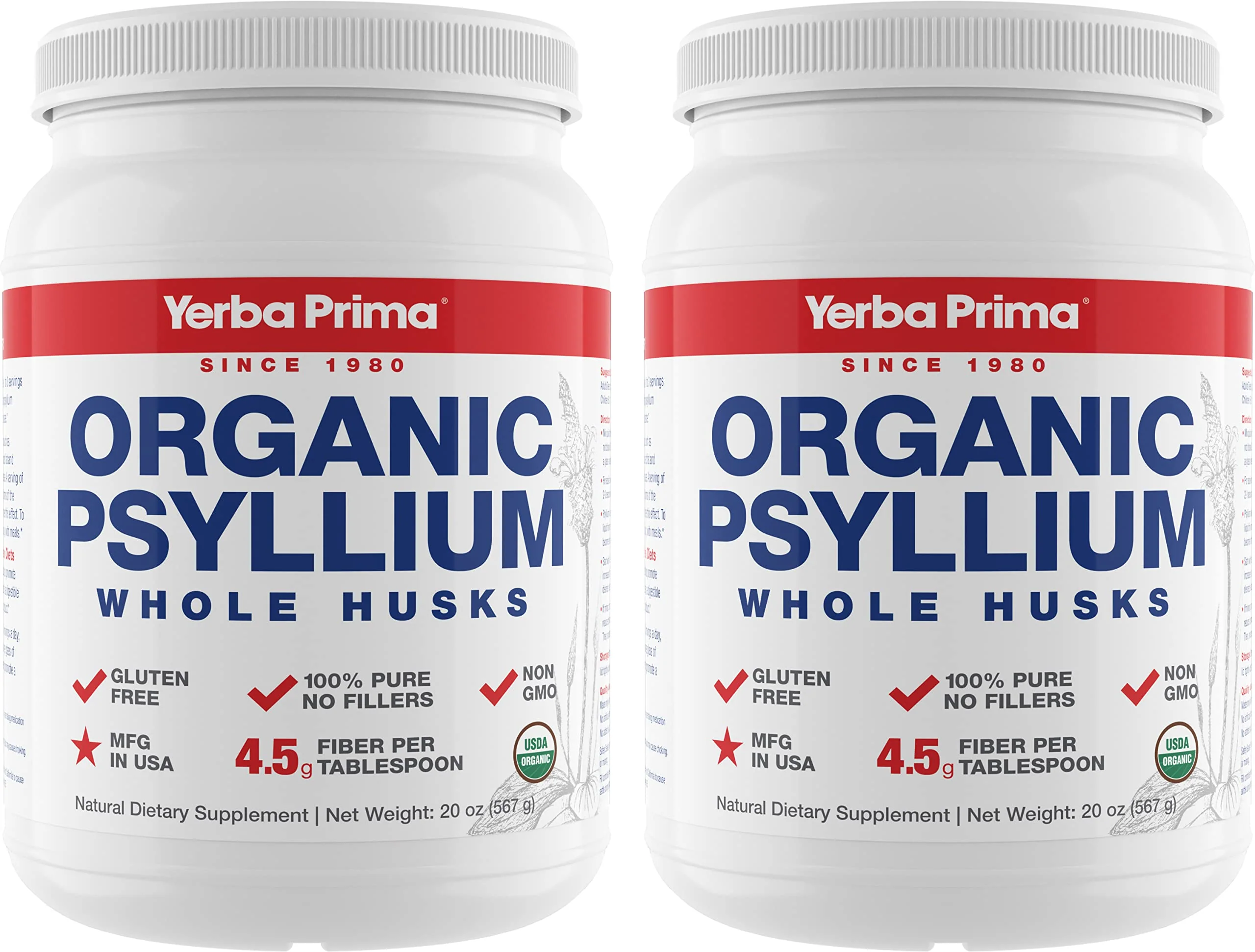 Yerba Prima Organic Whole Psyllium Husks Fiber – 20 oz Pack of 2 | Gluten Free, Non-GMO, Vegan - Image 7
