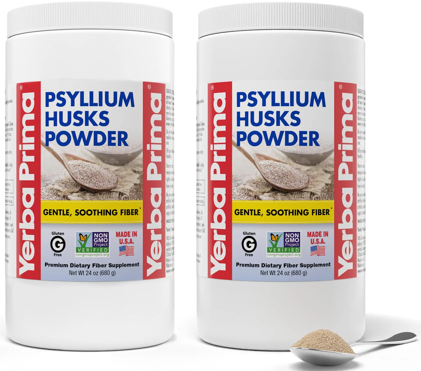 Yerba Prima Psyllium Husks Powder - 24 oz (Pack of 2) Unflavored, Fine Ground, Natural Fiber Supplement - Image 10
