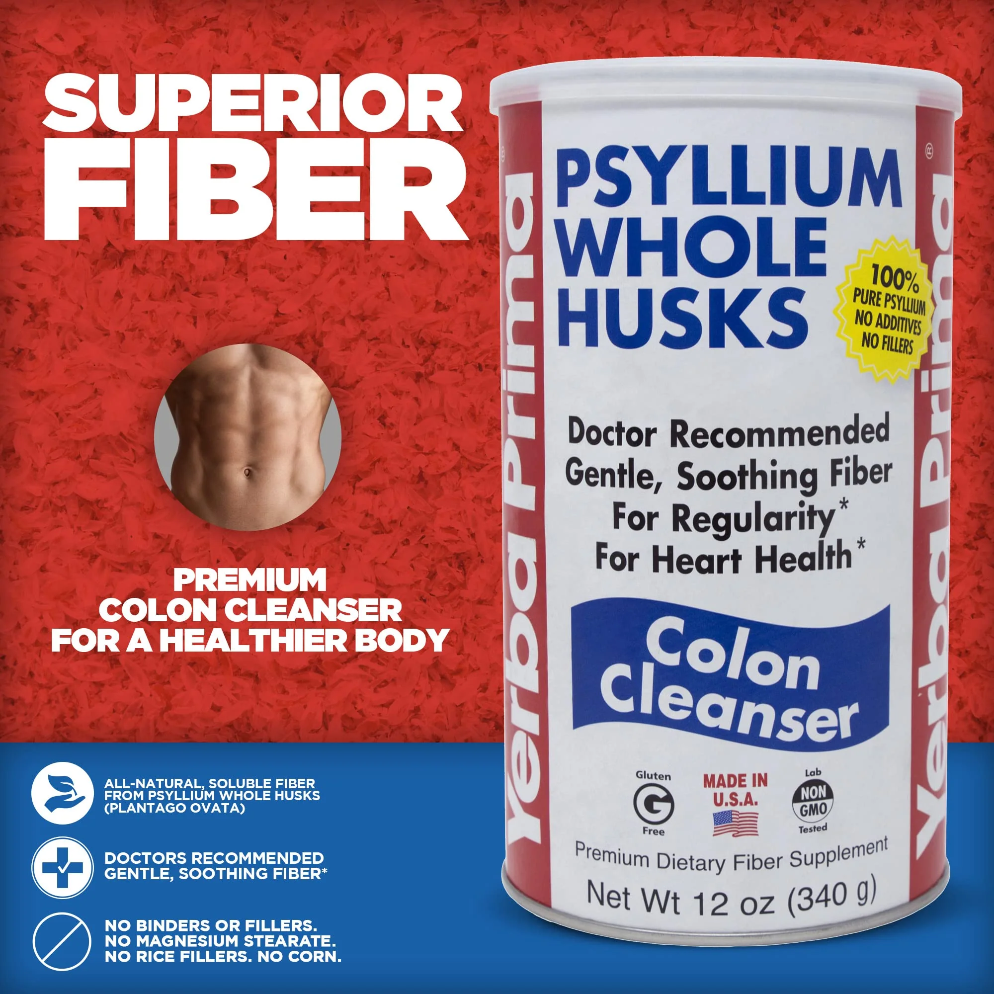 Yerba Prima Psyllium Whole Husks Colon Cleanser – 12 oz (Pack of 3) - Image 14