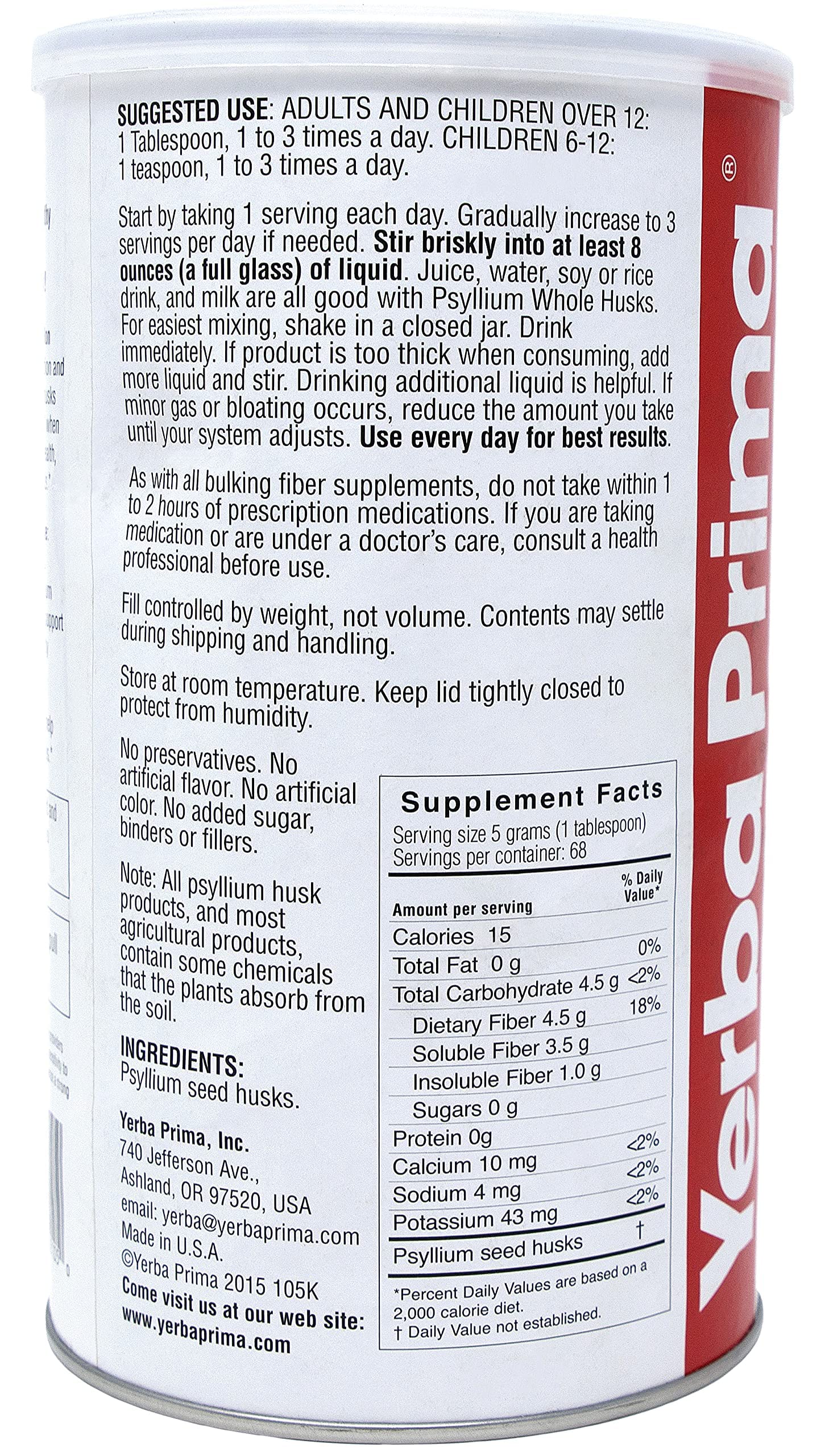 Yerba Prima Psyllium Whole Husks Colon Cleanser – 12 oz (Pack of 3) - Image 9