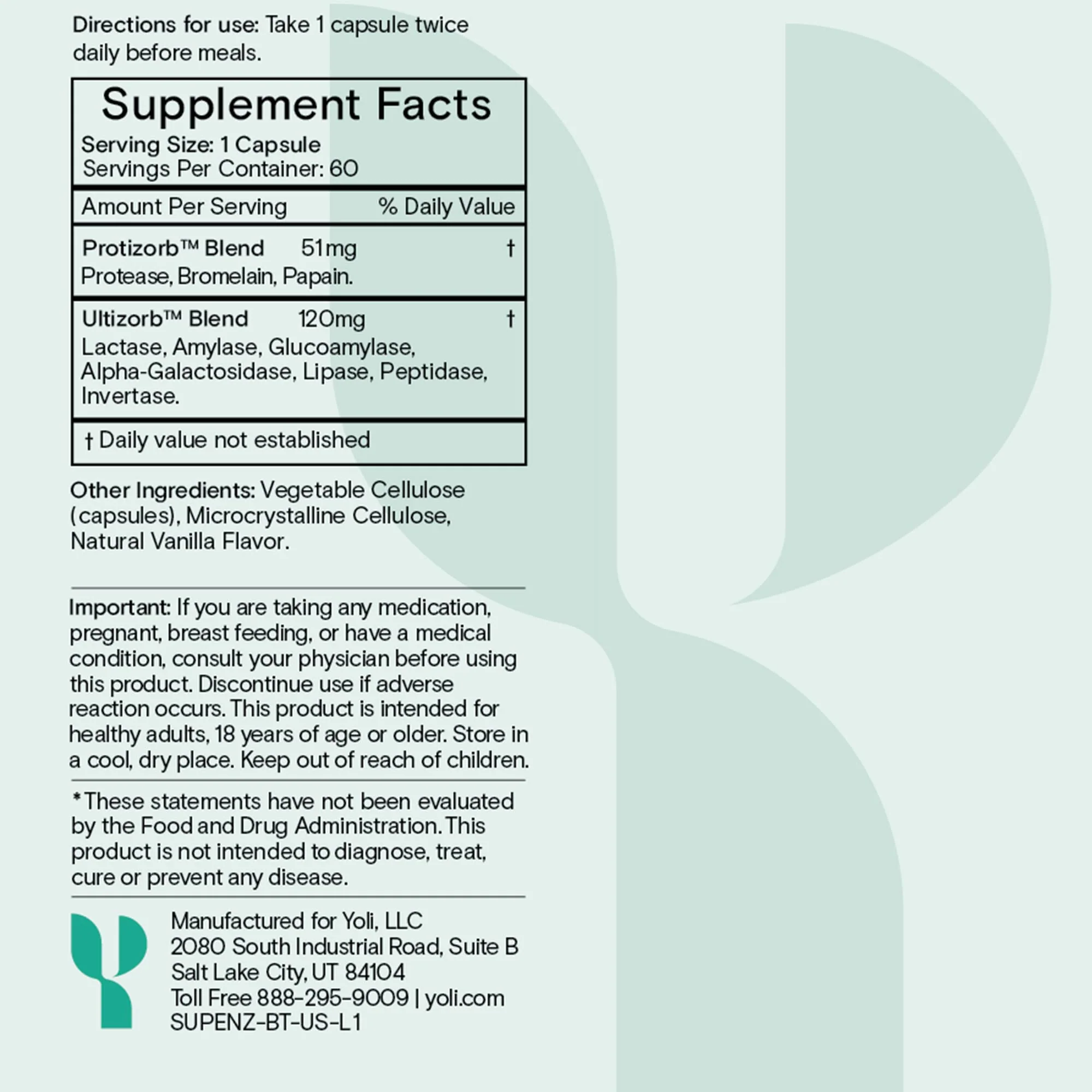 Yoli® Enzyme – Digestive Enzymes & Gut Health Supplement (60 Count) - Image 3